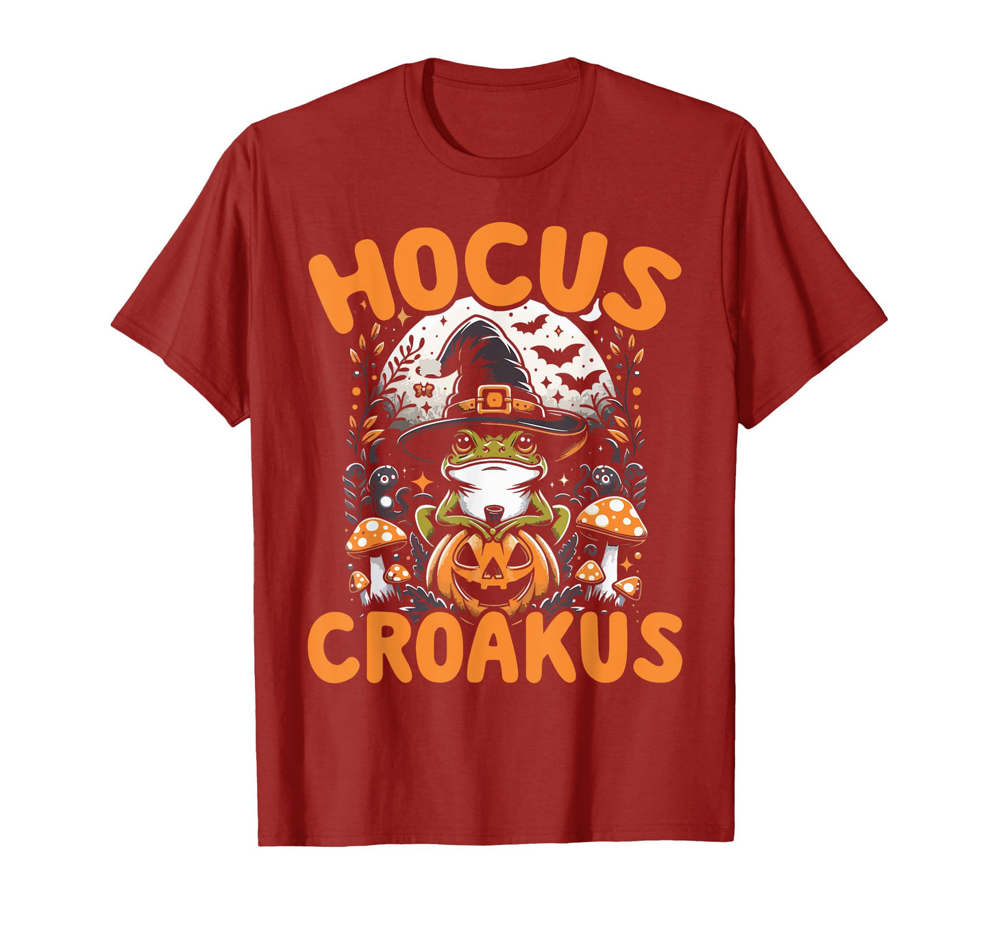 Halloween Frog Witch Pun Hocus Croakus Toad Lover Costume T-Shirt