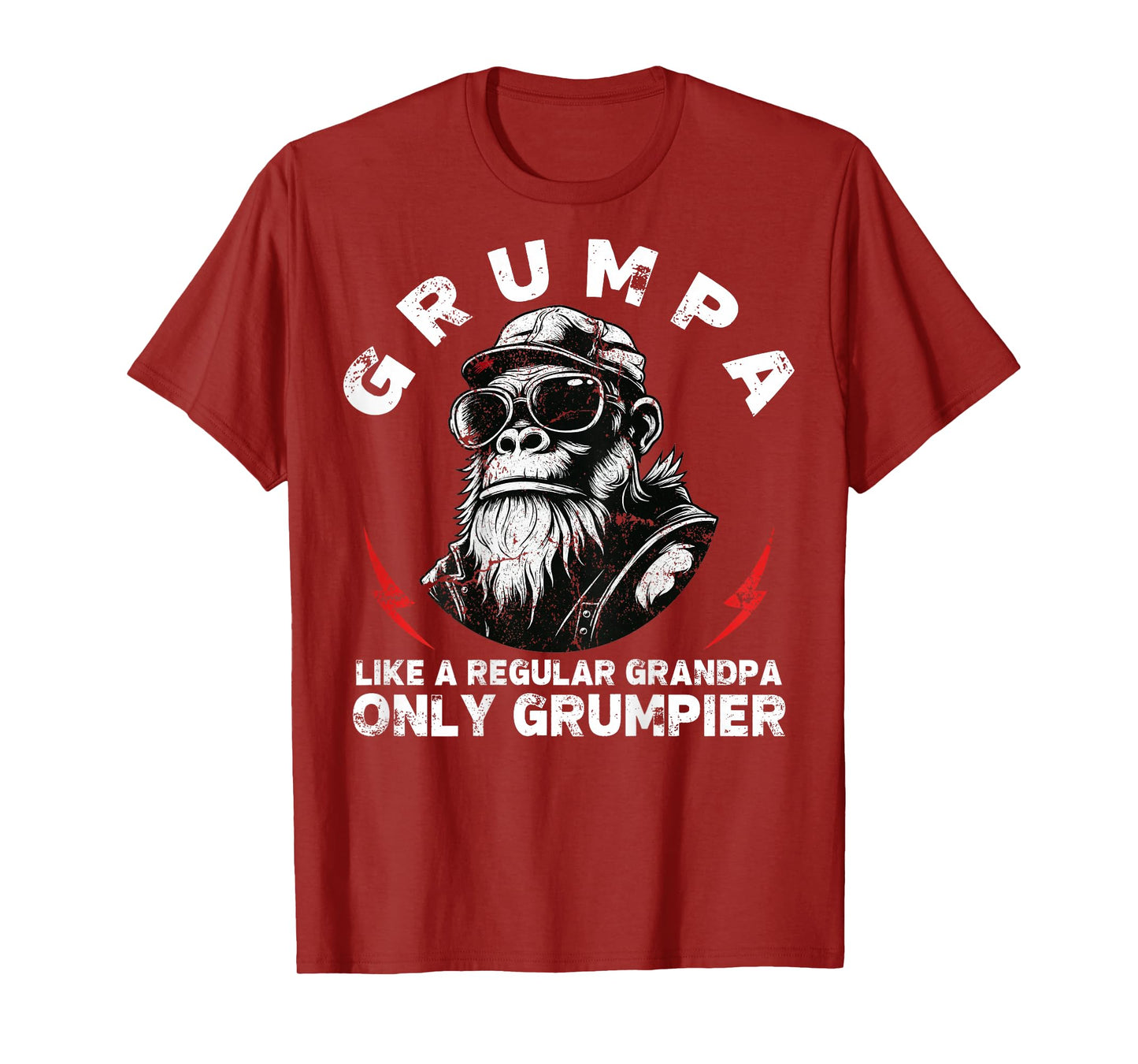 Grumpa Like A Regular Grandpa Only Grumpier Bearded Gorilla T-Shirt