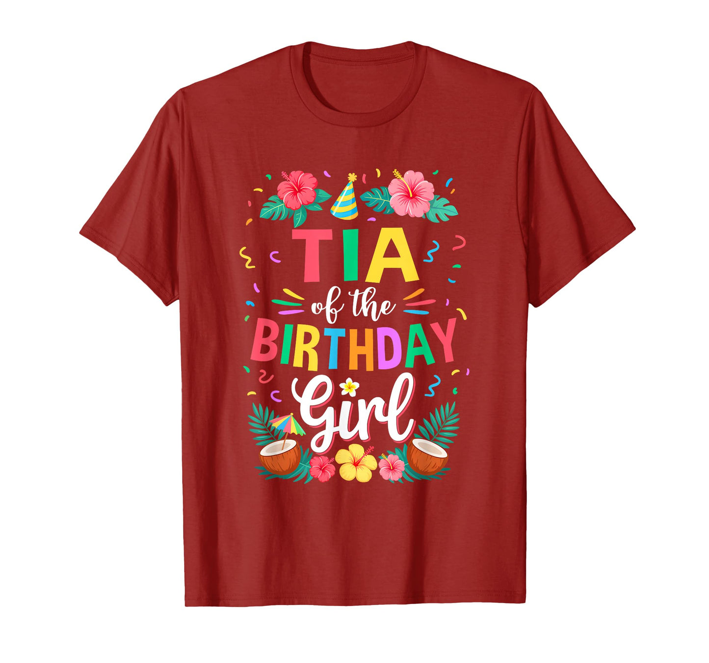 Tia of The Birthday Girl Aloha Hawaii Party 1St Birthday T-Shirt