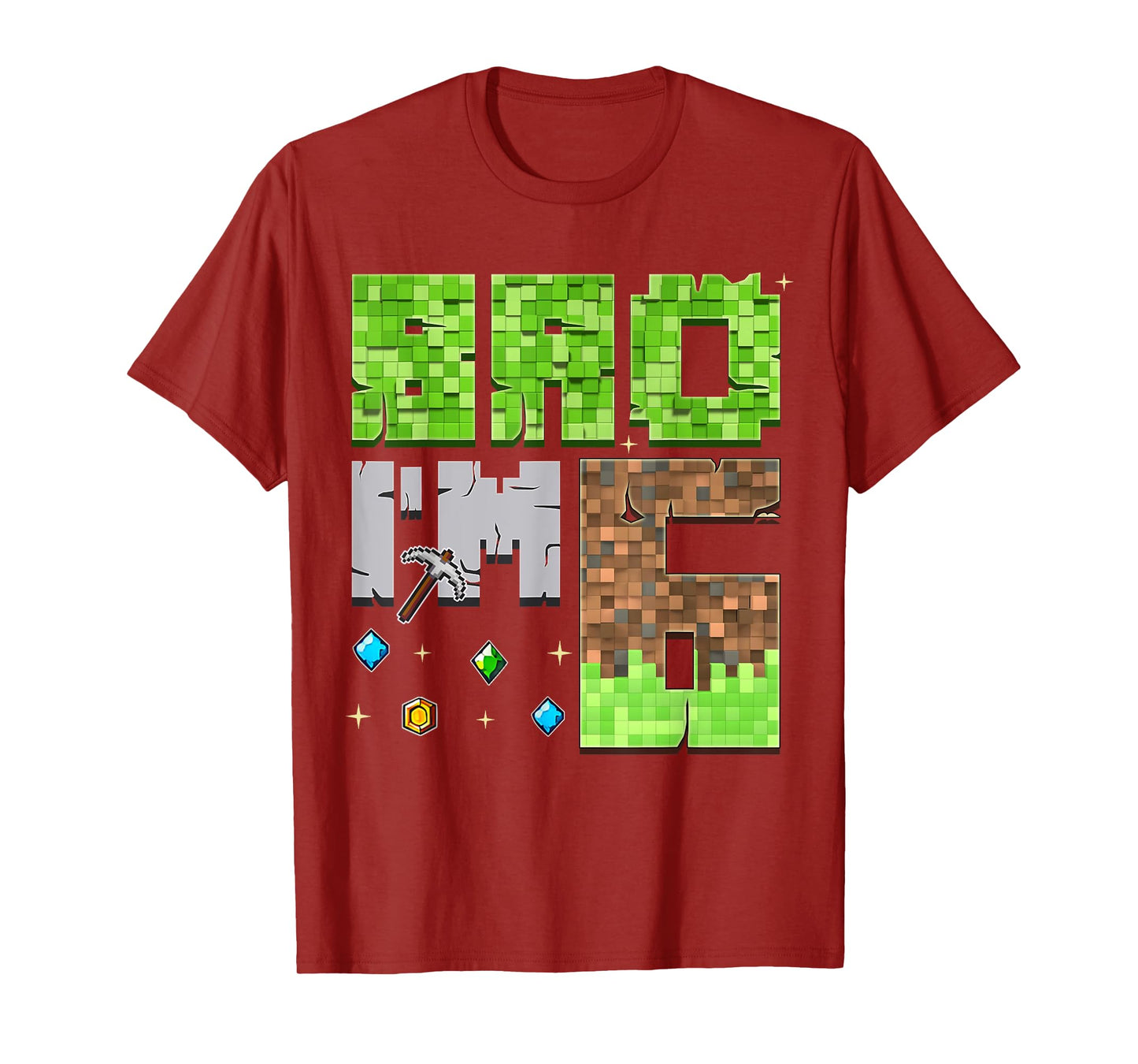 6th Birthday I'm 6 Year Old Gamer Pixel Birthday Boys Kids T-Shirt