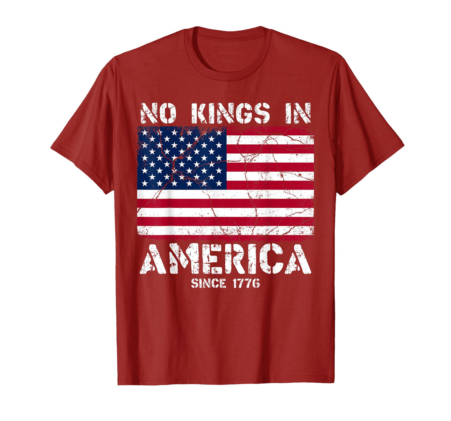 Vintage No Kings Since 1776 USA 4th Of July free T-Shirt