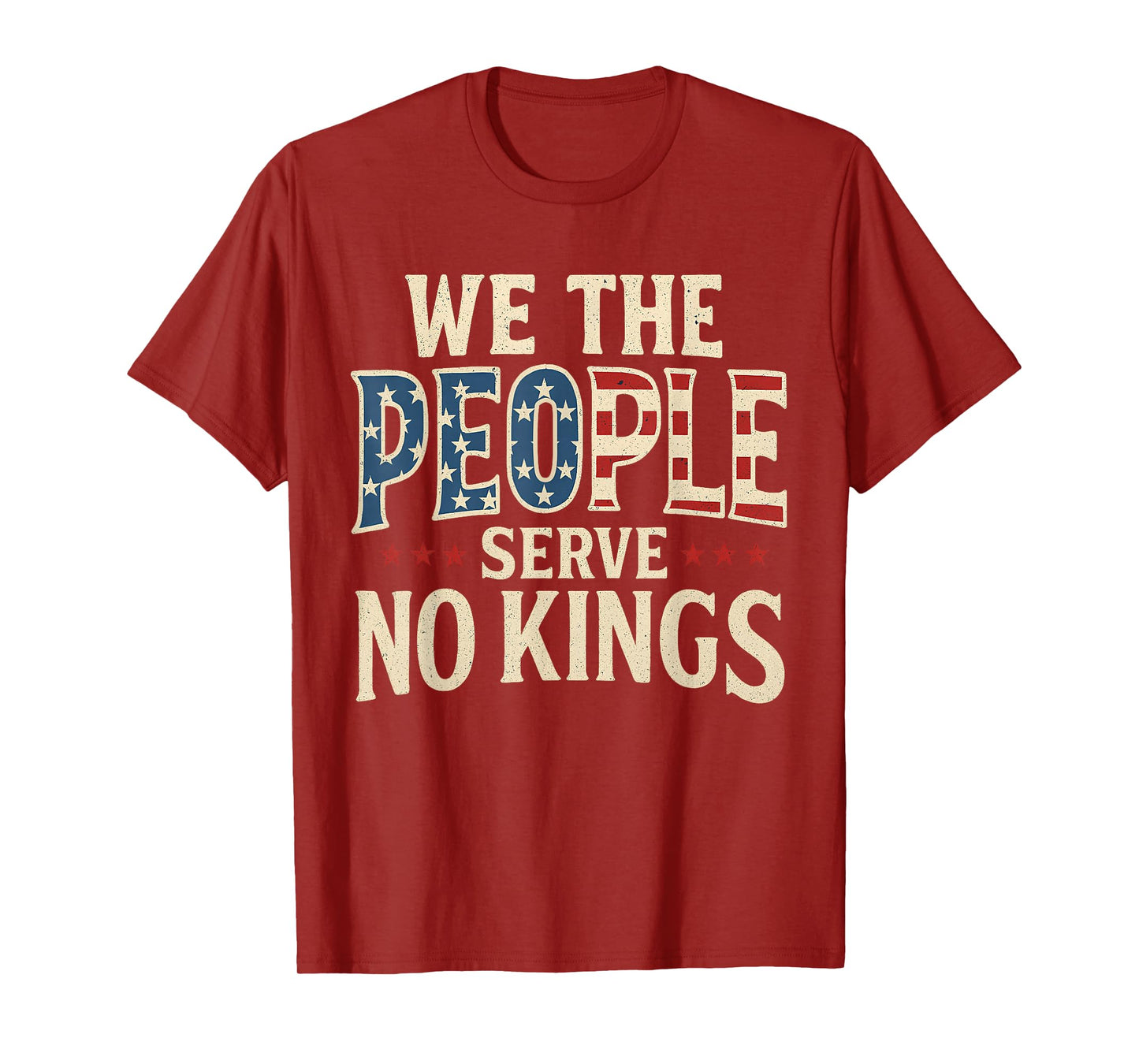No Kings Retro Patriotic Men Women T-Shirt