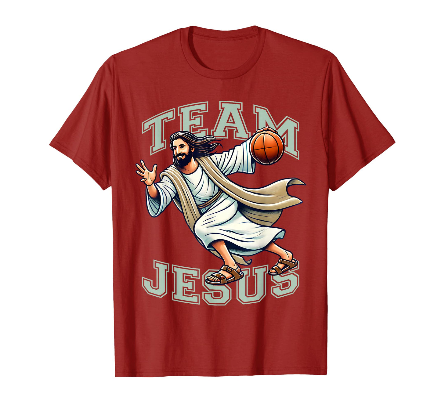 Team Jesus Basketball Tee Christ Playing Basketball Sport T-Shirt