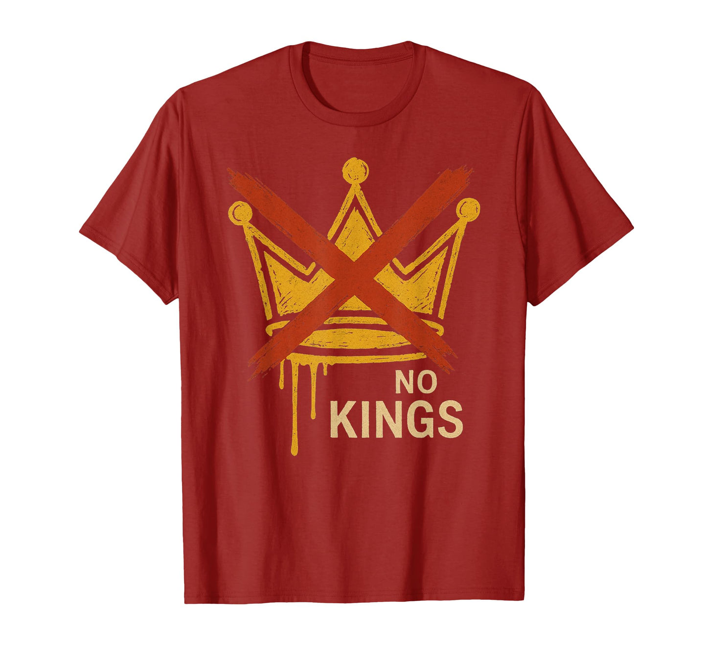 No King Protest Sign Defiant Voice Men Women Retro No Kings T-Shirt