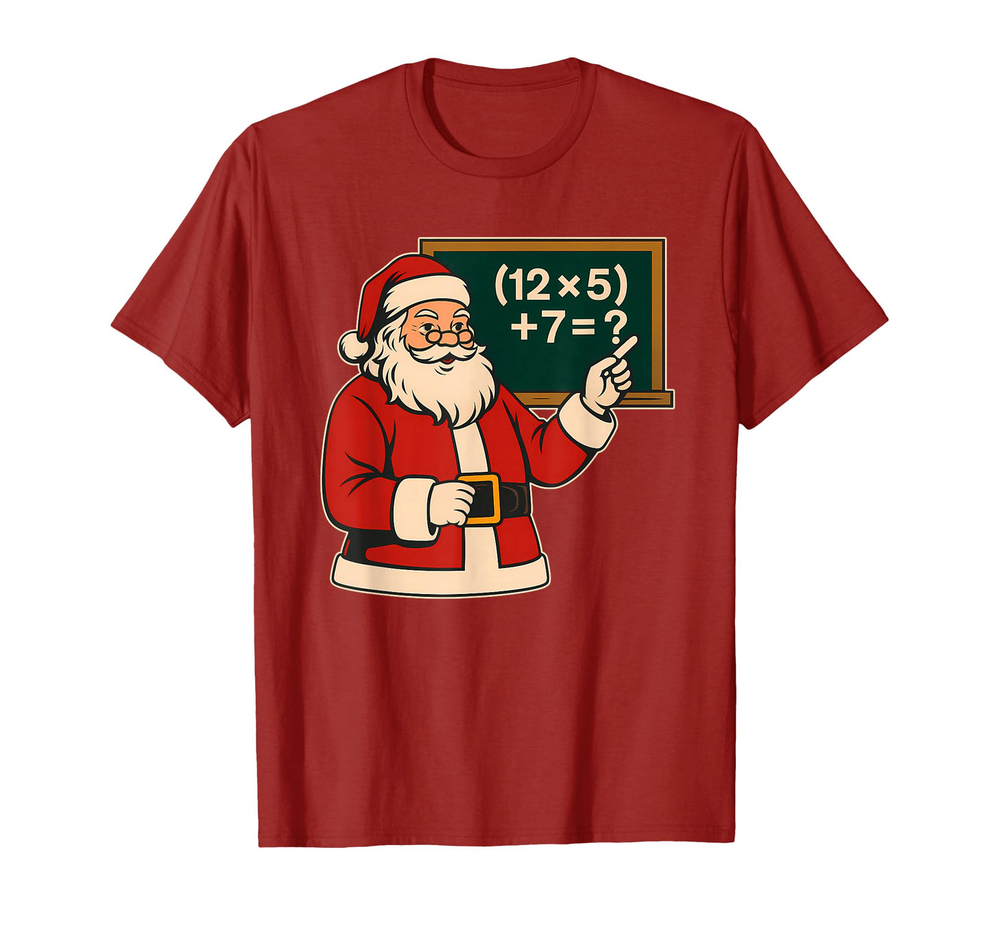 67 Teacher Christmas Santa Six Seven Meme Brainrot Math Joke T-Shirt