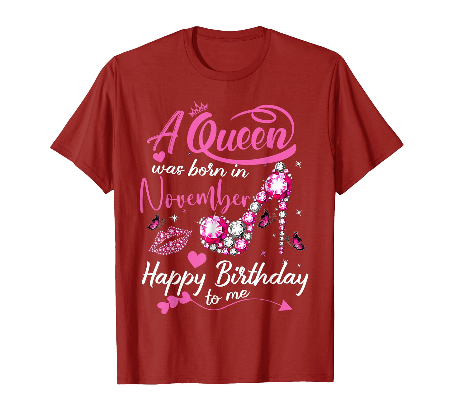 Black Queens are Born in November Women Birthday Gift T-Shirt
