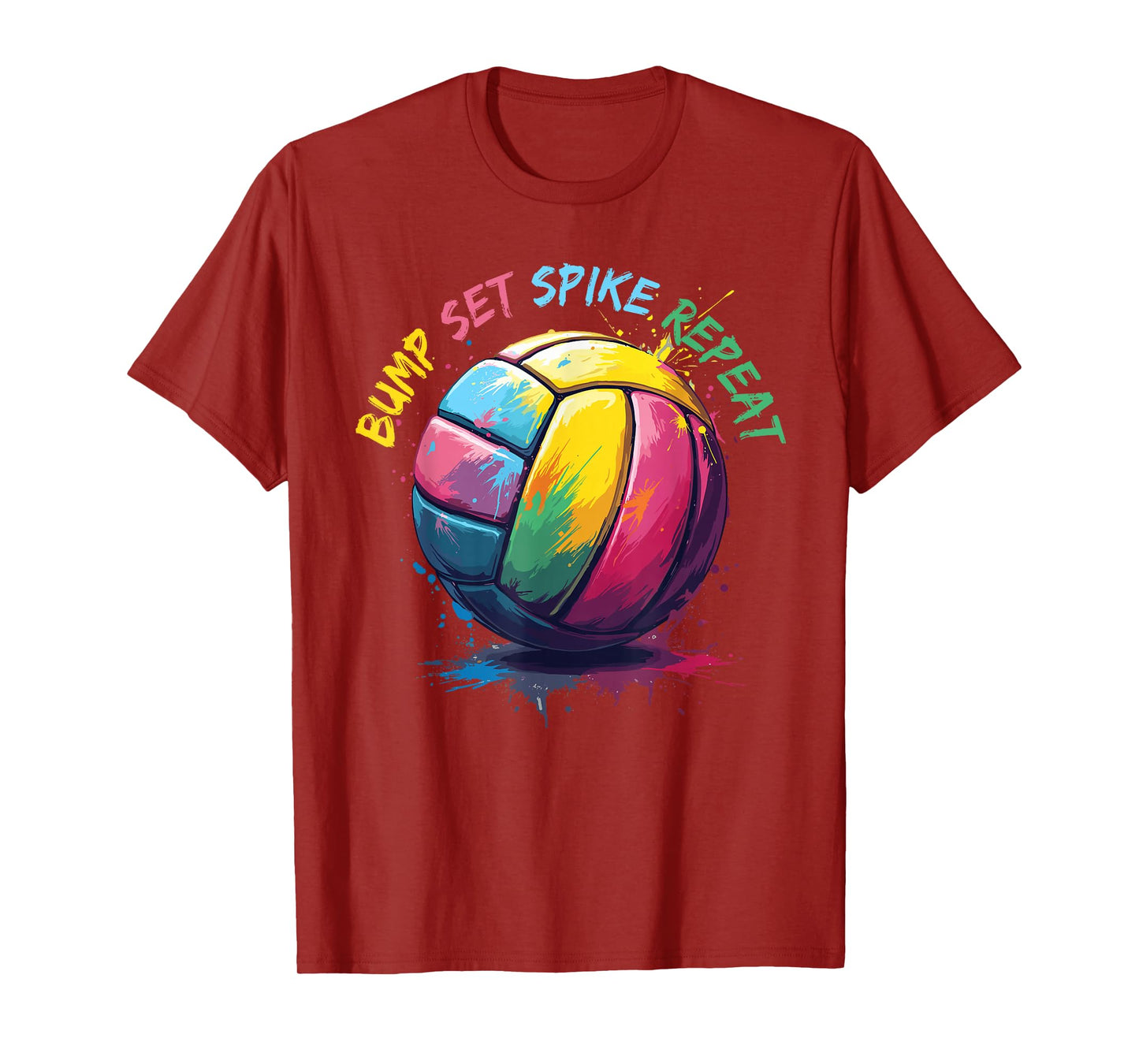 Volleyball For Girls & Women, Bump Set Spike Repeat T-Shirt