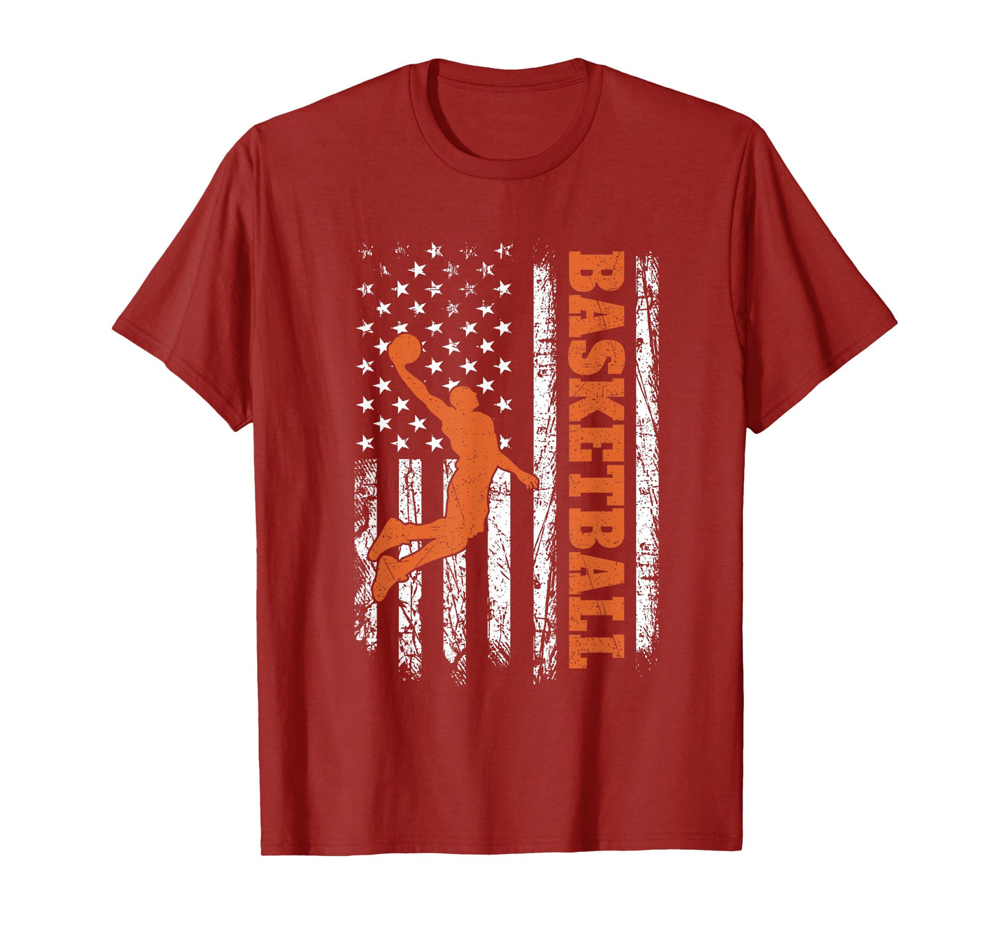 Patriotic Basketball Player US Flag Basketball Coach T-Shirt