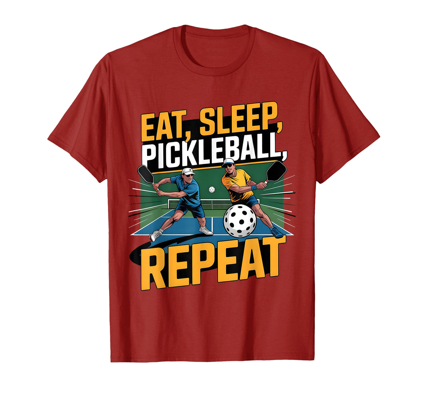 Eat Sleep Pickleball Repeat Funny Pickleball Player T-Shirt