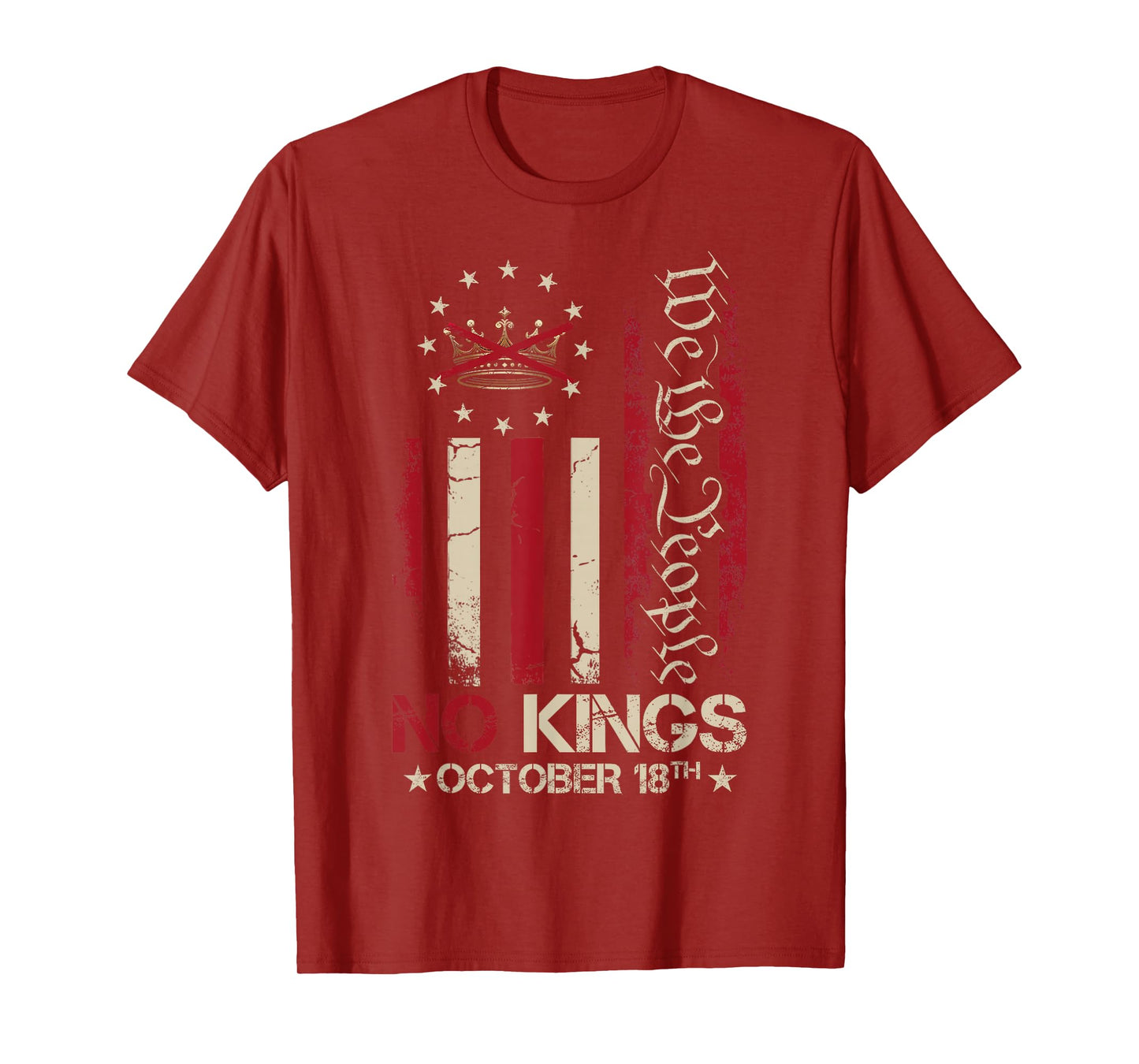 No Kings Day Patriotic No Kings 2025 T-Shirt