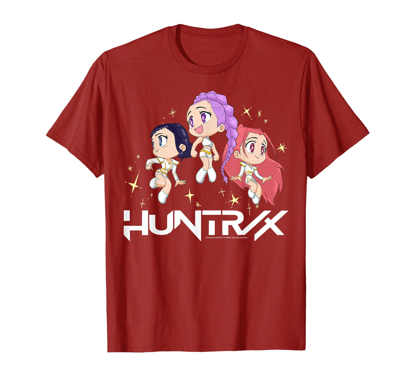 Kpop Demon Hunters Halloween Huntrix Chibi Sparks Group Shot T-Shirt