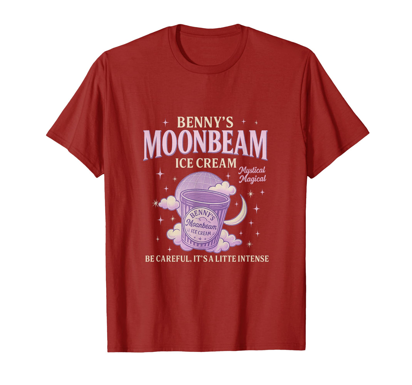 Vintage Moonbeam Ice Cream Truck Retro Double Scoop Popsicle T-Shirt