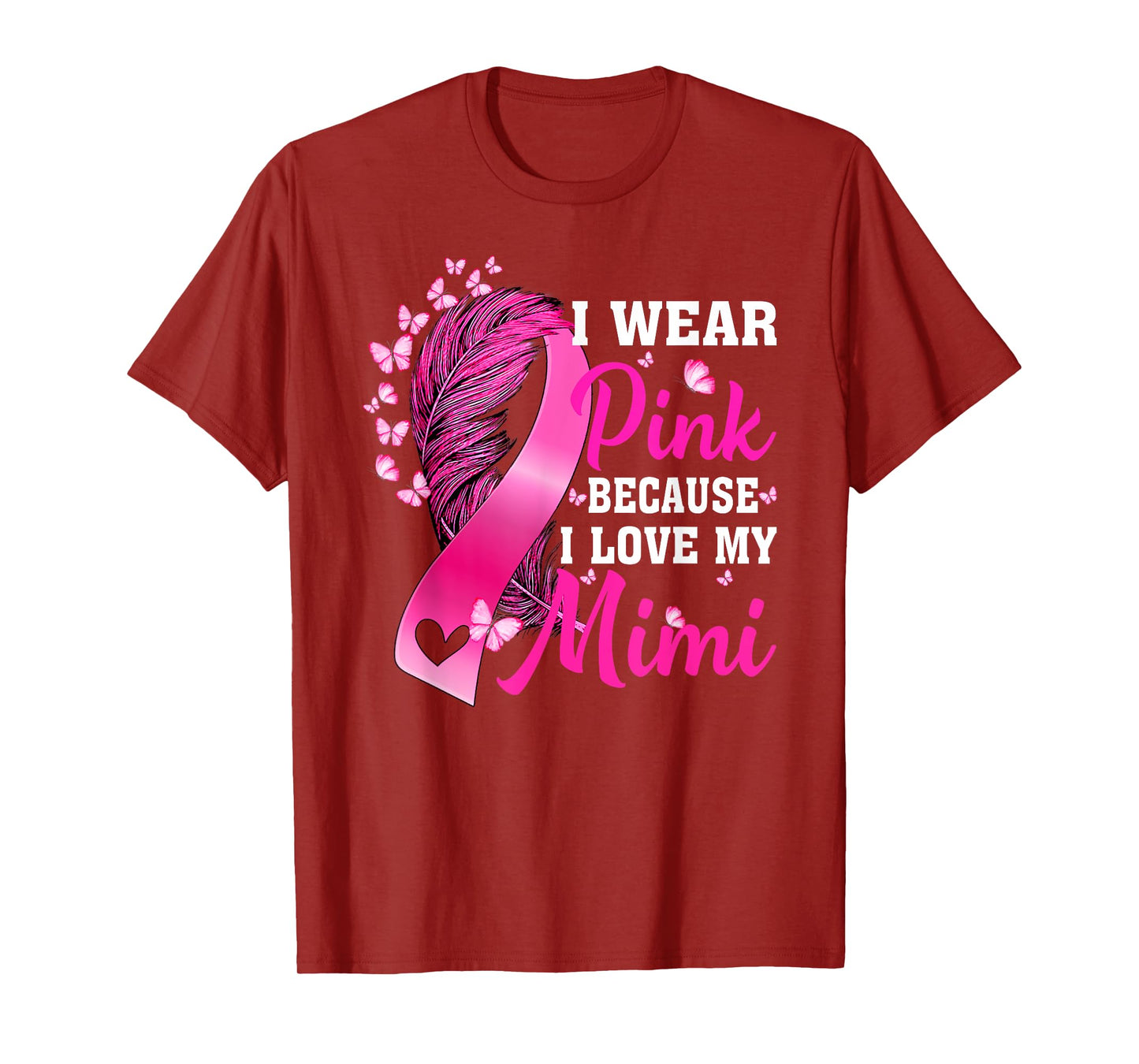 I Wear Pink For My Mimi Breast Cancer Awareness T-Shirt