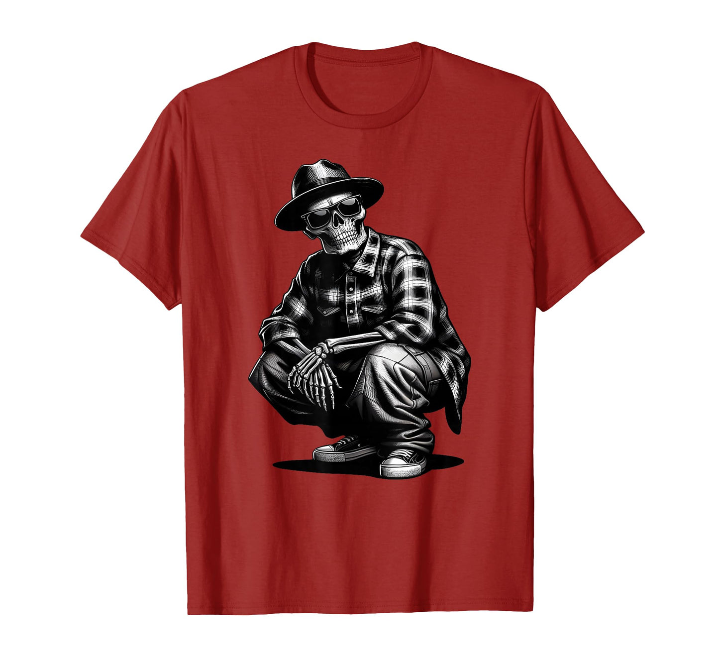 90s Cholo Chicano Homie Cool Mexican Gangster Skeleton Skull T-Shirt