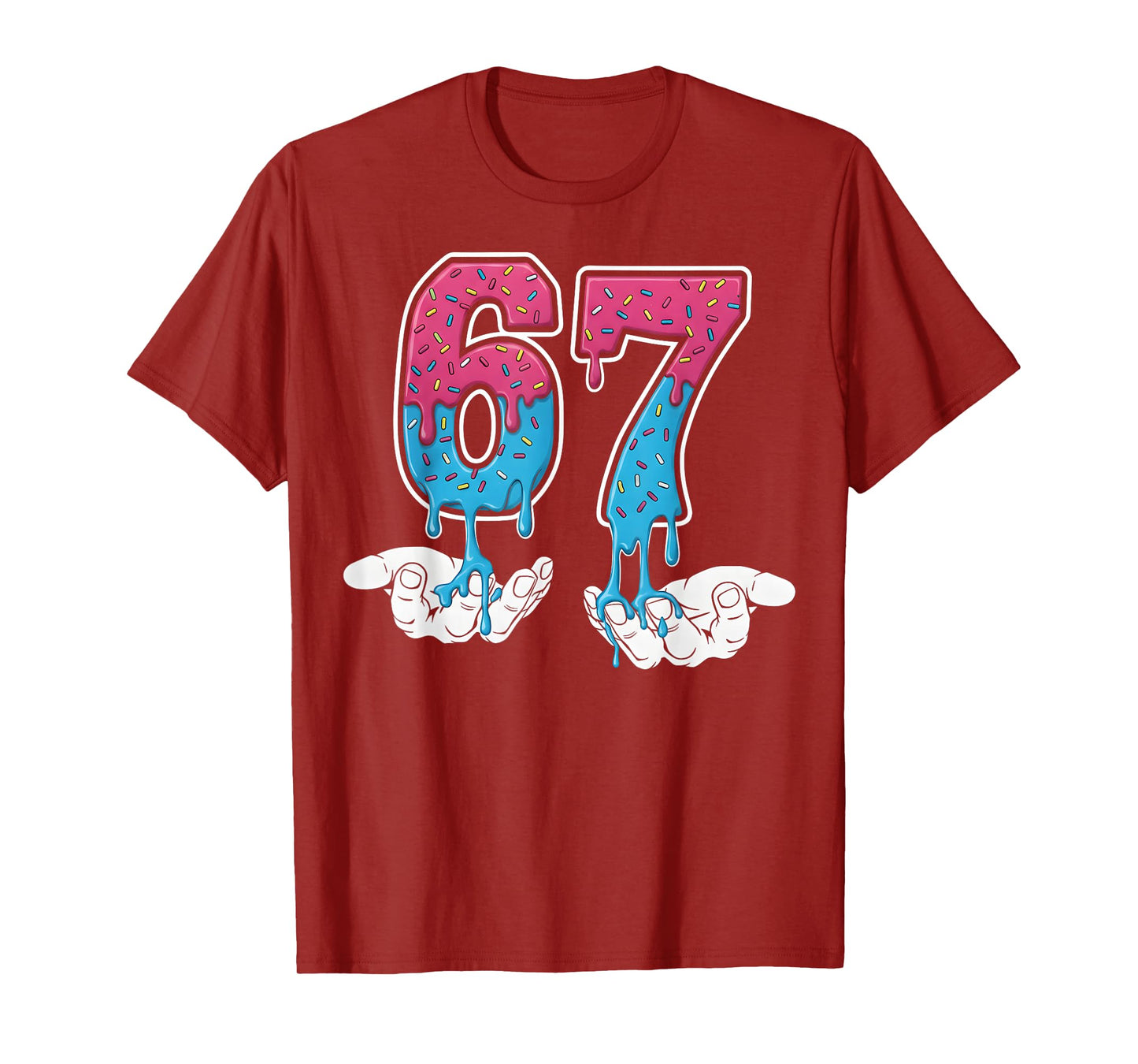 67 Ice Cream Drip Six Seven Baseball Drip 67 Funny Boys Meme T-Shirt