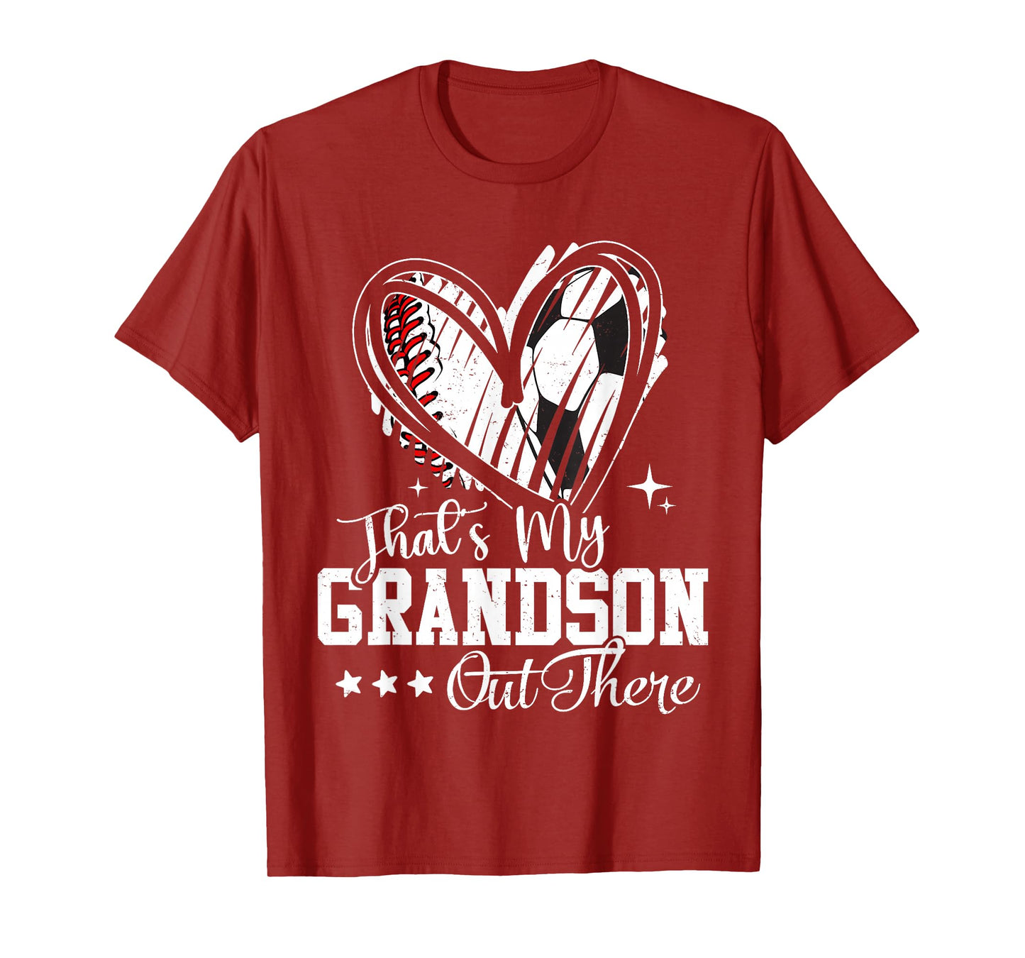That's My Grandson Out There Baseball Soccer Grandma Grandpa T-Shirt