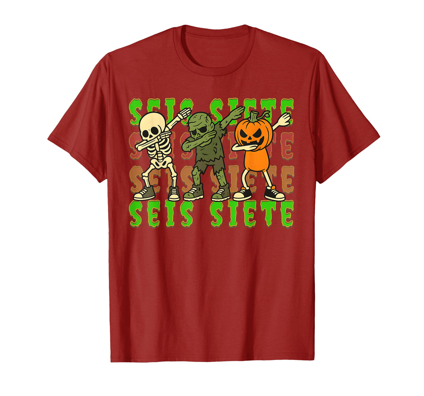 SEIS Siete Spanish Halloween 67 Boys Kids Six Seven Espanol T-Shirt