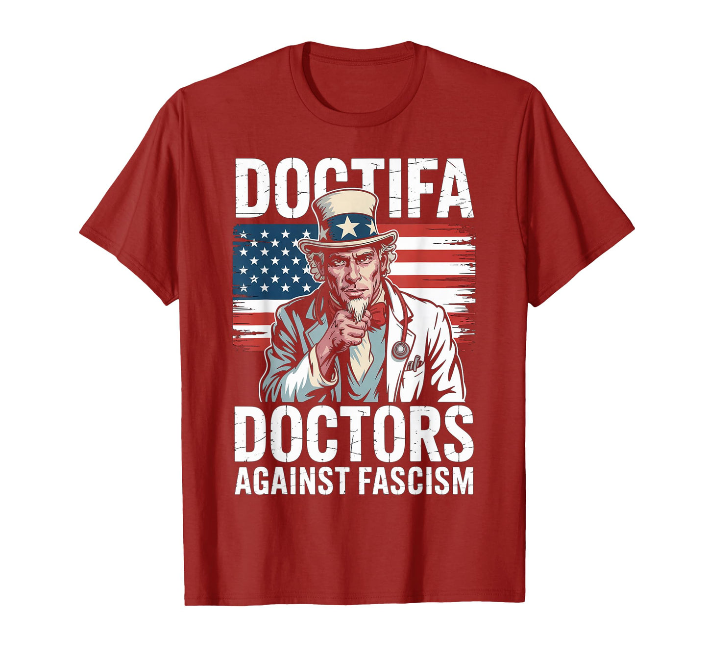 Doctifa Doctors Against Fascism Resist No Kings Physician T-Shirt