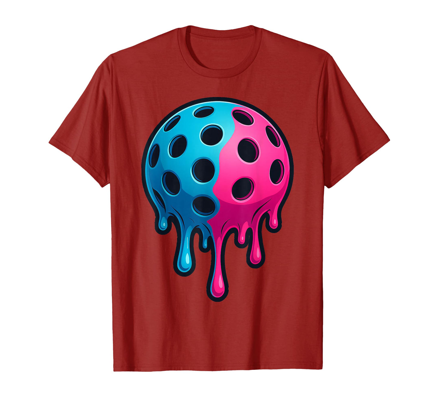 Pickleball Drip Ice Cream Drip Dripping Cute Pickleball T-Shirt