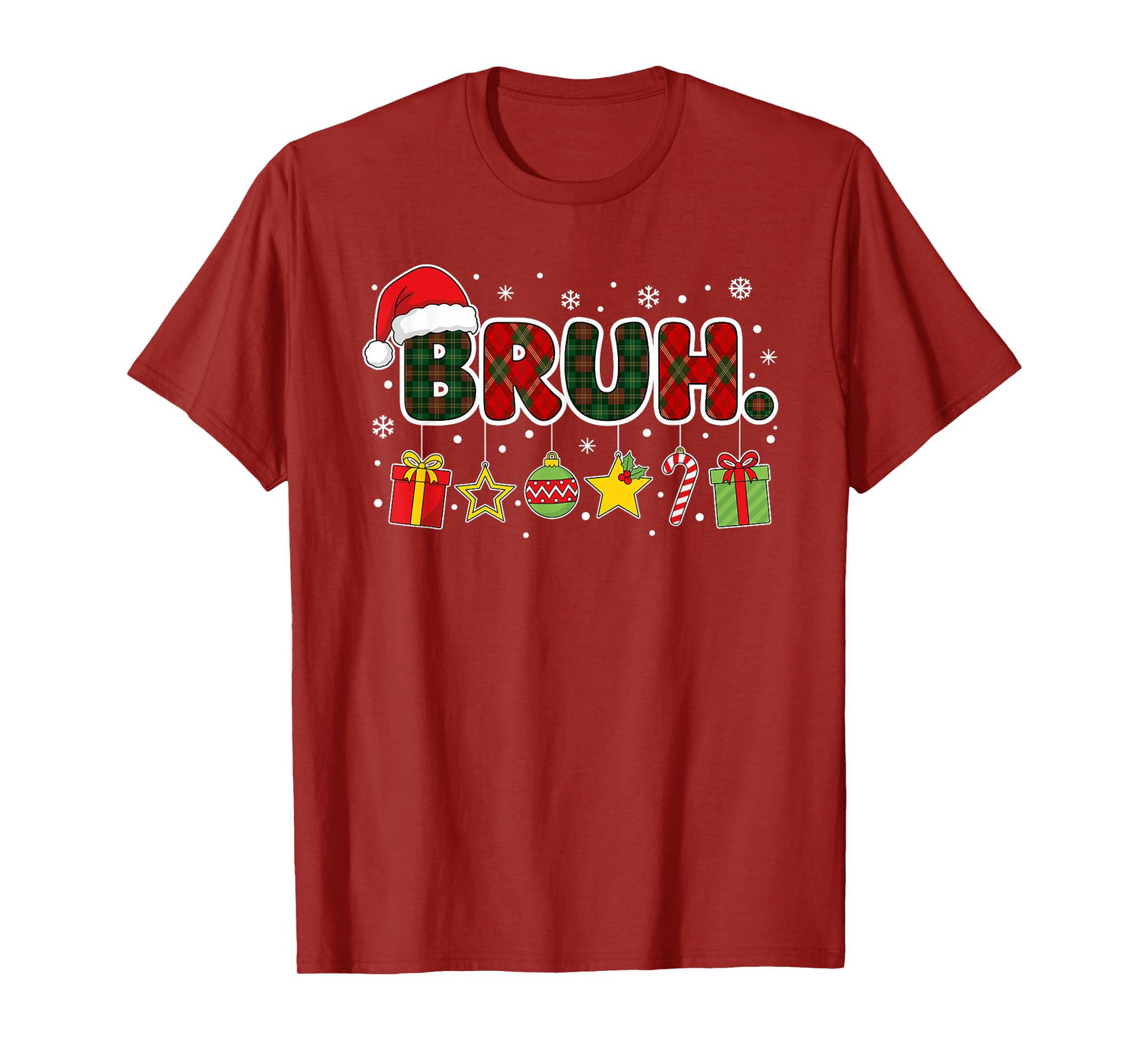 Merry Christmas Bruh Bro Meme Teens Boys Mens Kids T-Shirt