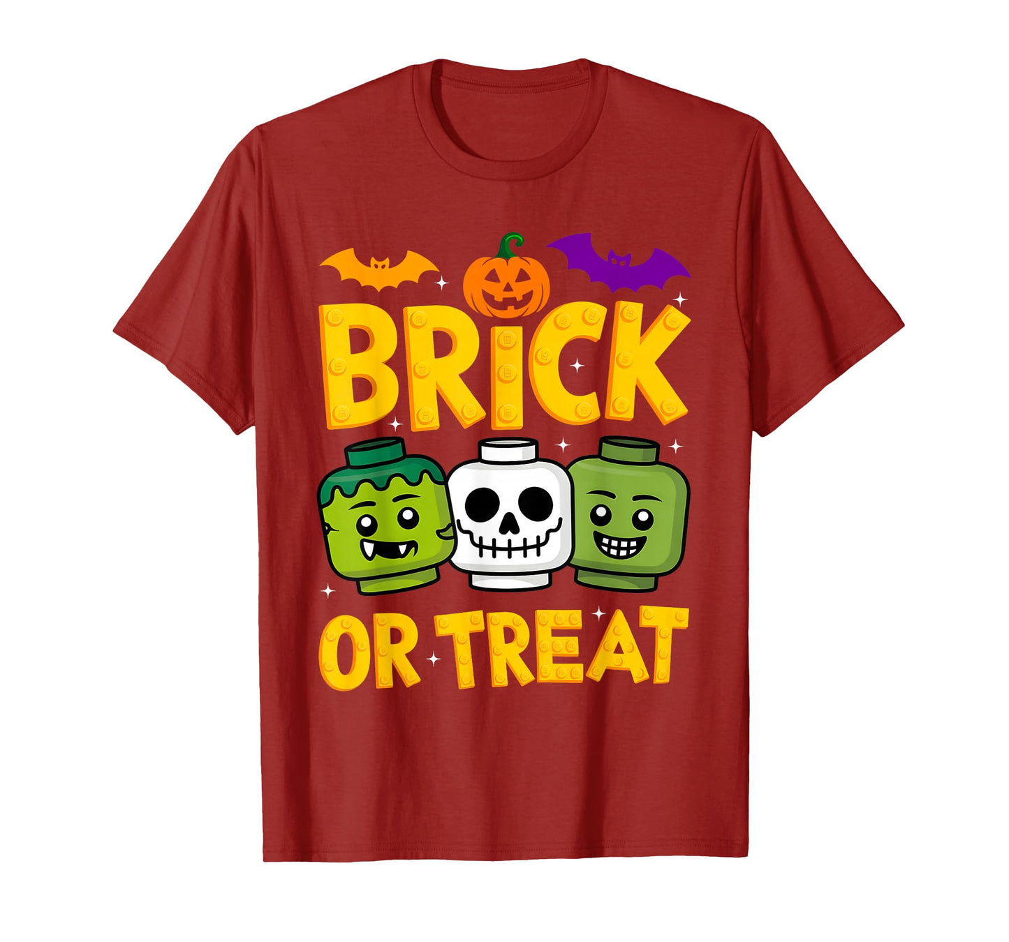 Brick or Treat Halloween Master Builder Blocks Building Kids T-Shirt