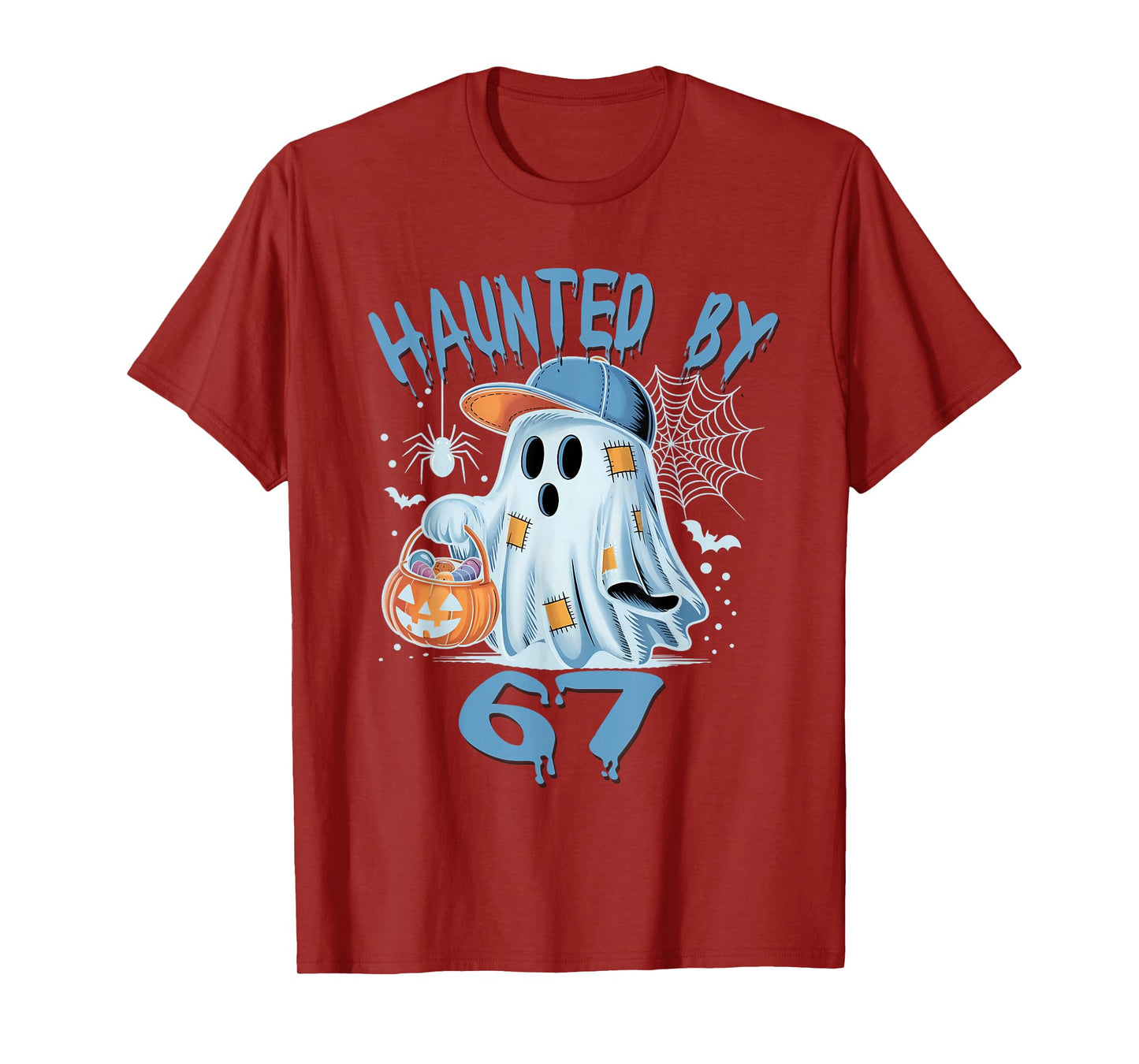 Haunted 6 7 Six Seven 67 Meme Halloween Costume Brainrot T-Shirt