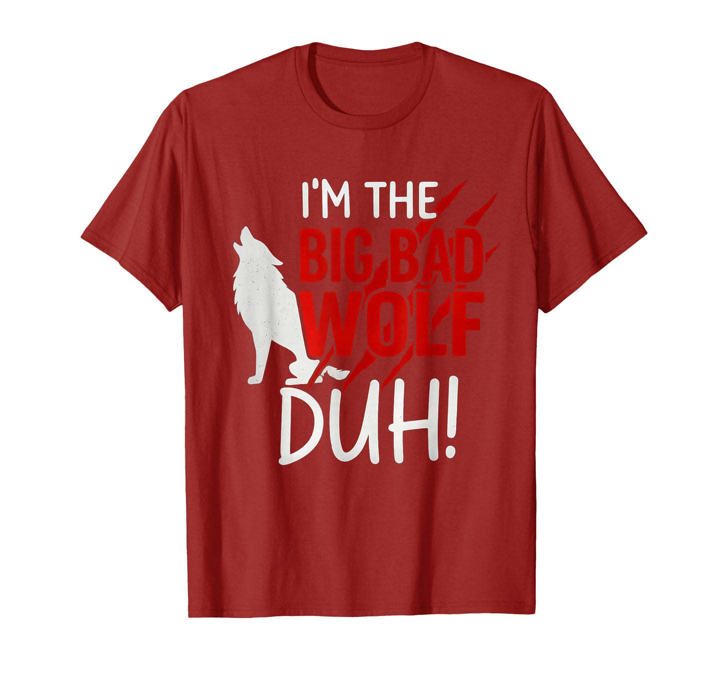I'm The Bad Wolf duh Costume for DIY Halloween Party Wolf T-Shirt