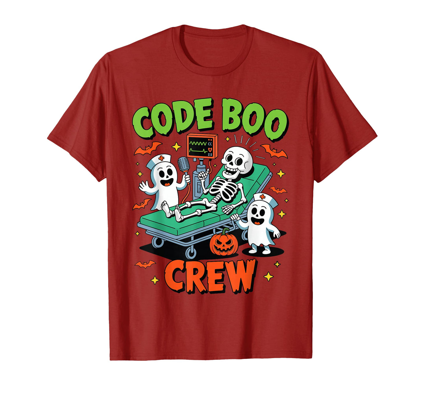 Code Boo Crew Medical Halloween Costume Nursing Hospital T-Shirt
