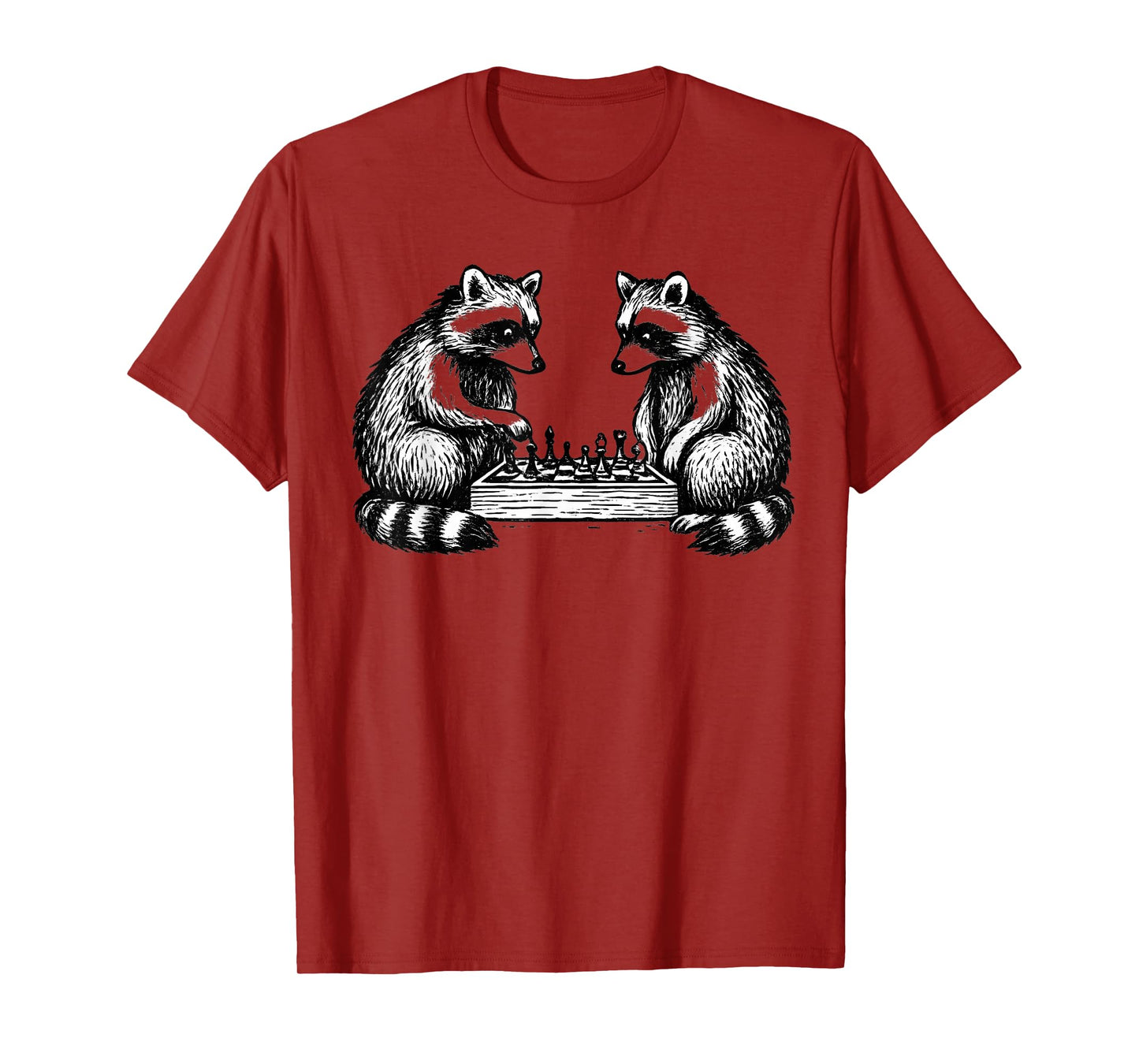 Funny Raccoon Chess Graphic T-Shirt