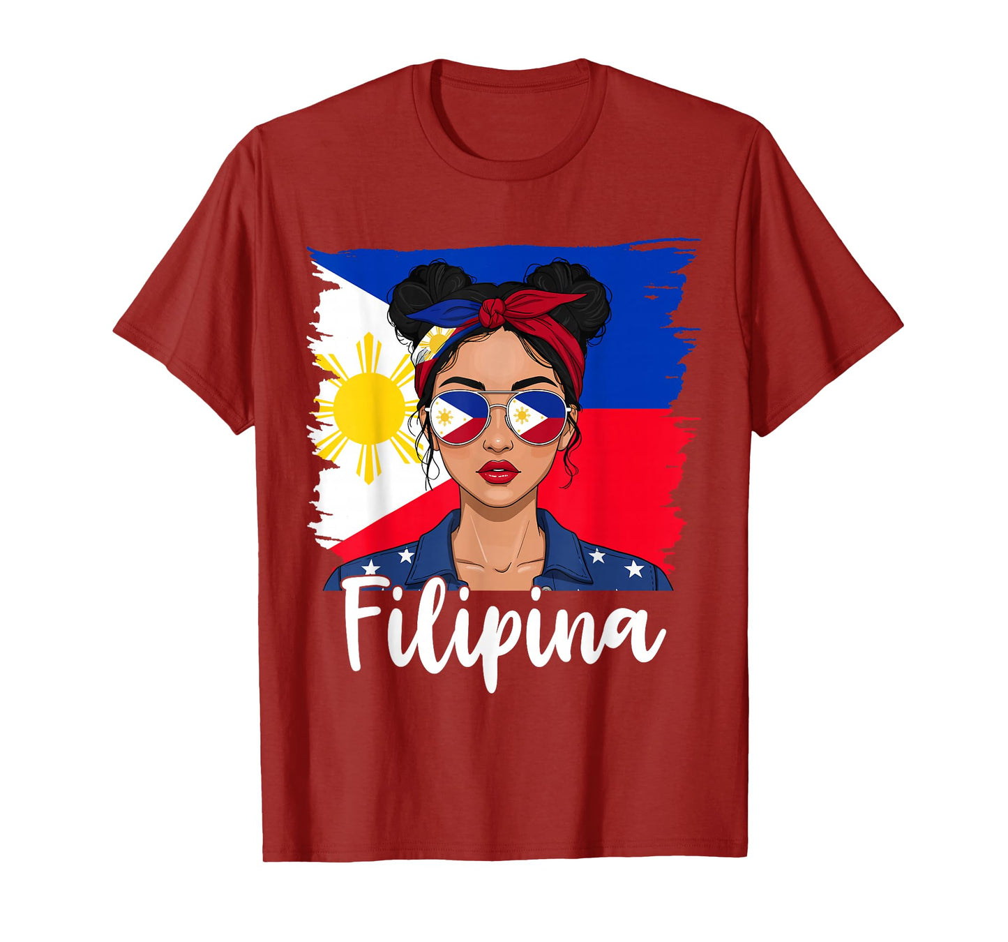 Filipina Girl Philippines Flag Proud Pinay Women T-Shirt