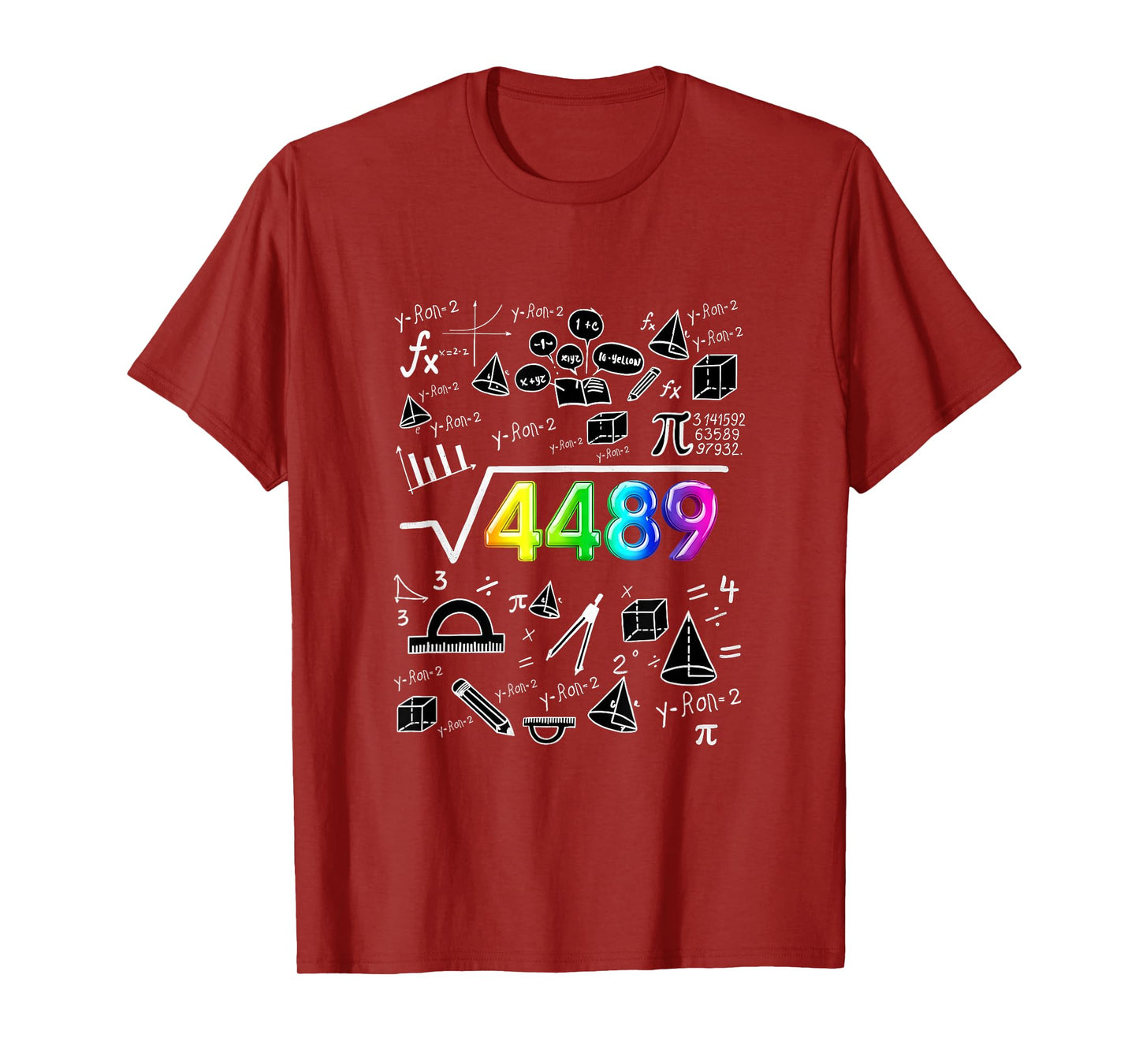 67 Meme Square Root 4489 Slang Six Seven Math Teacher T-Shirt