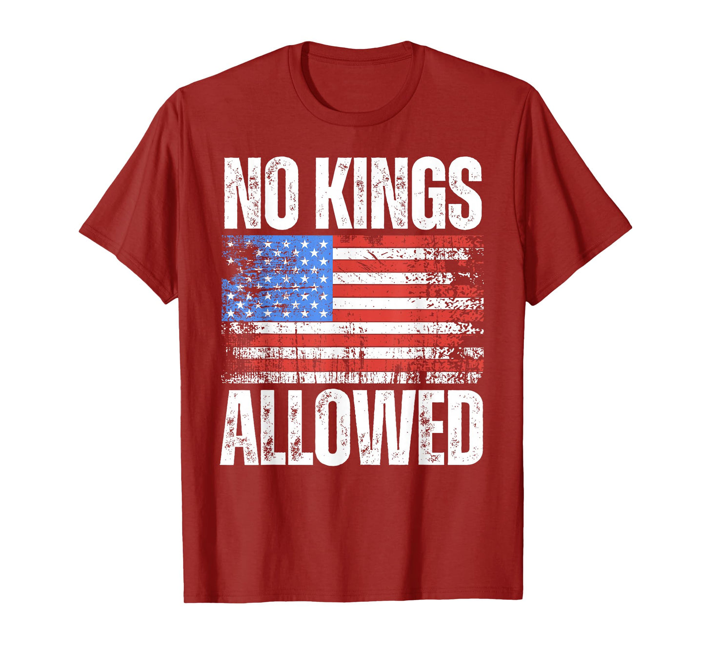 American Flag No Kings Allowed T-Shirt