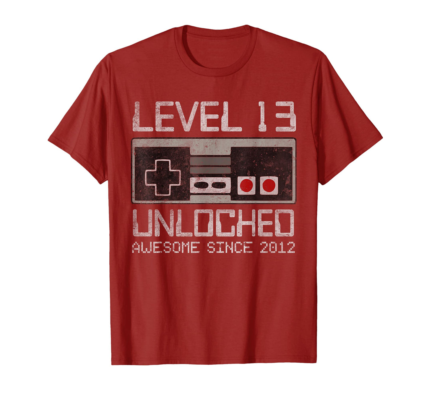 Level 13 Unlocked 13th Birthday 13 Year Old Video Gamer Boy T-Shirt