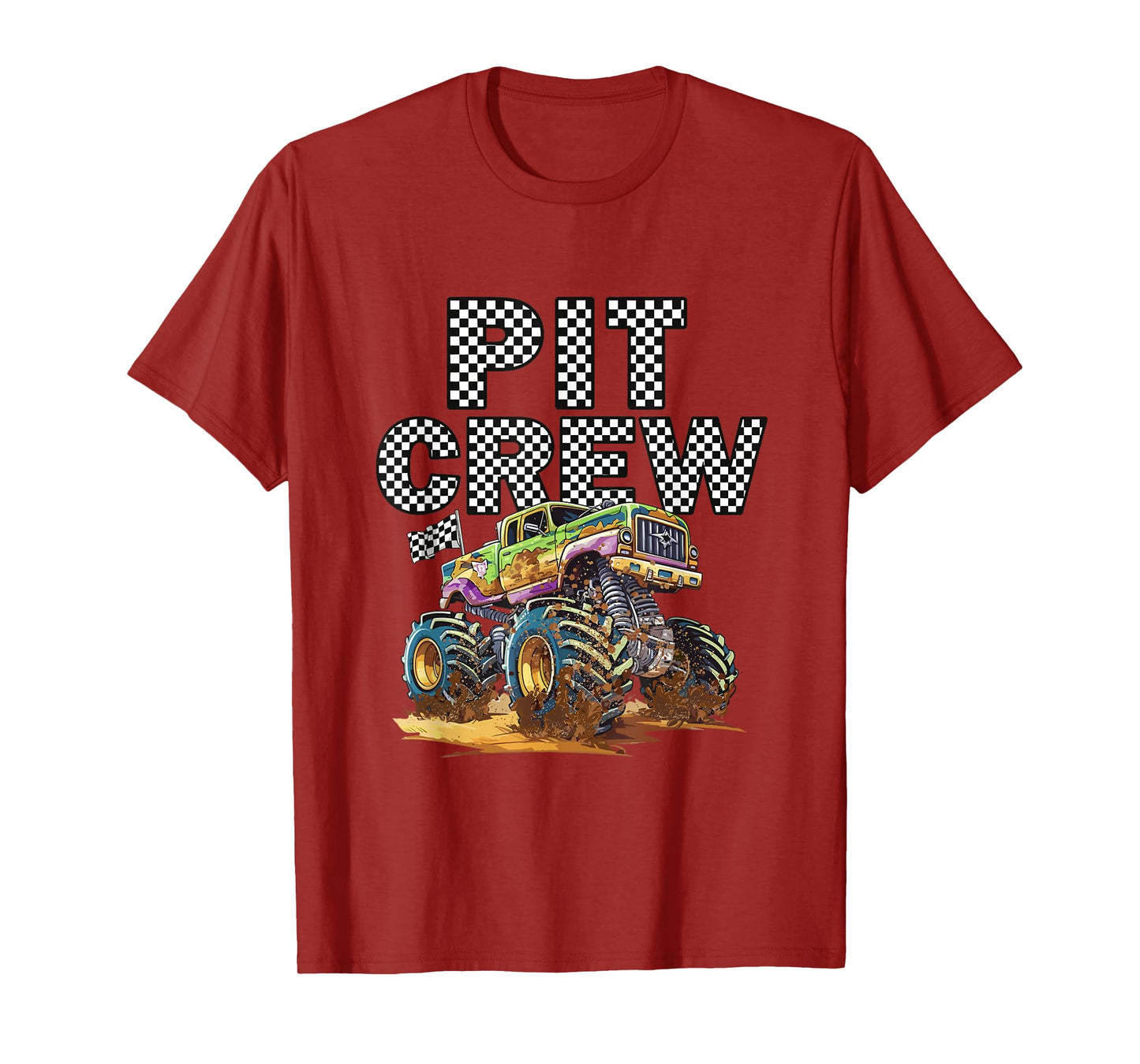 Monster Truck Pit Crew Family Matching Birthday Party T-Shirt