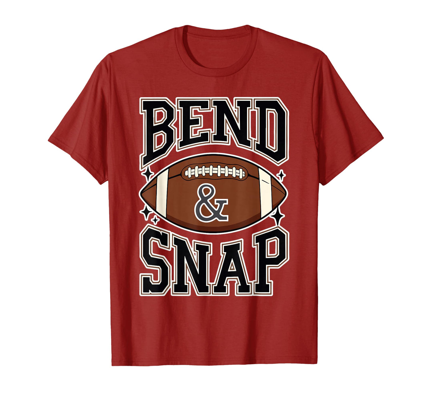Funny Game Day Touchdown Season Cute Bend and Snap Football T-Shirt