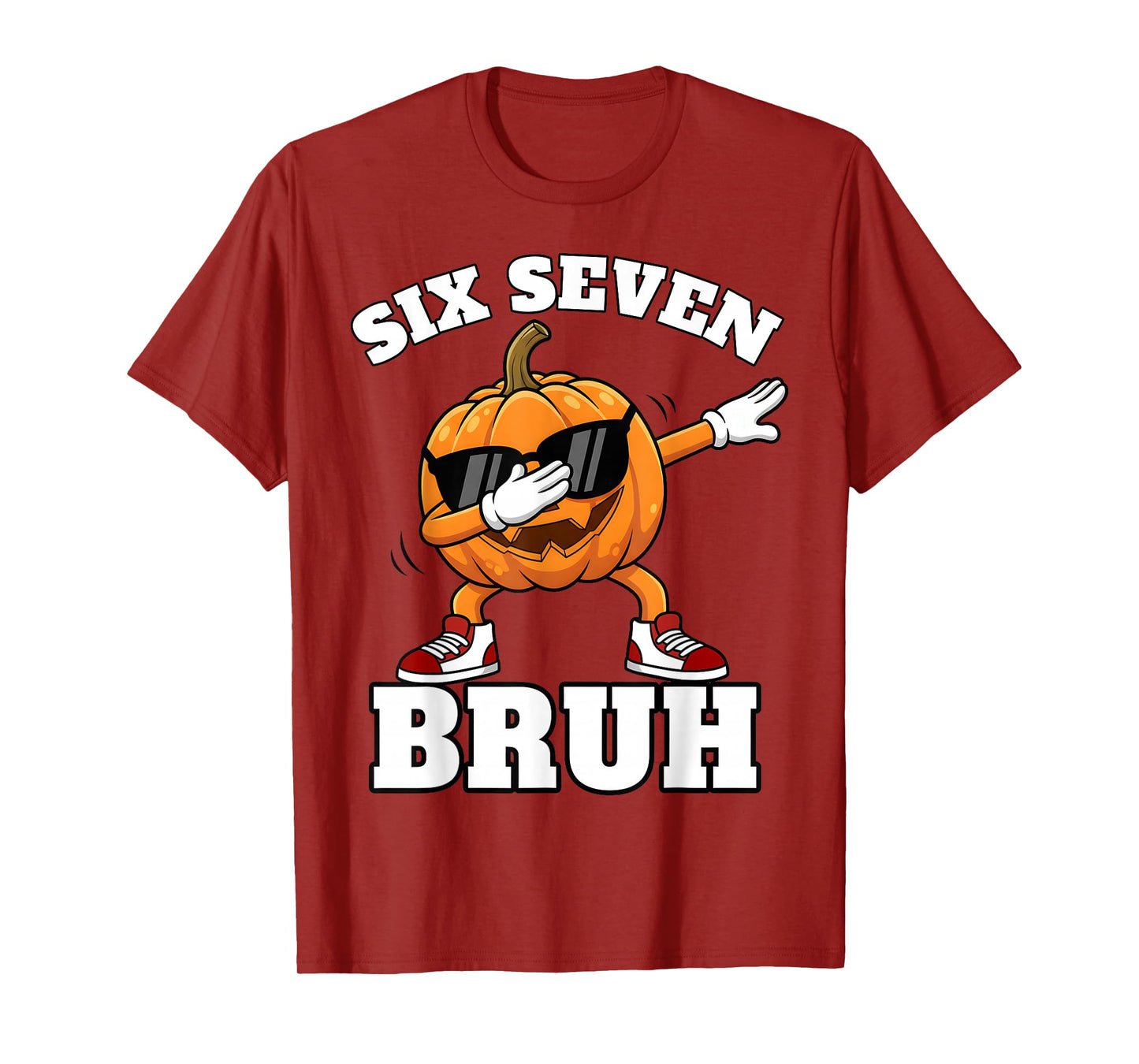 67 Six Seven Bruh Pumpkin Dab Meme Funny Halloween Costume T-Shirt