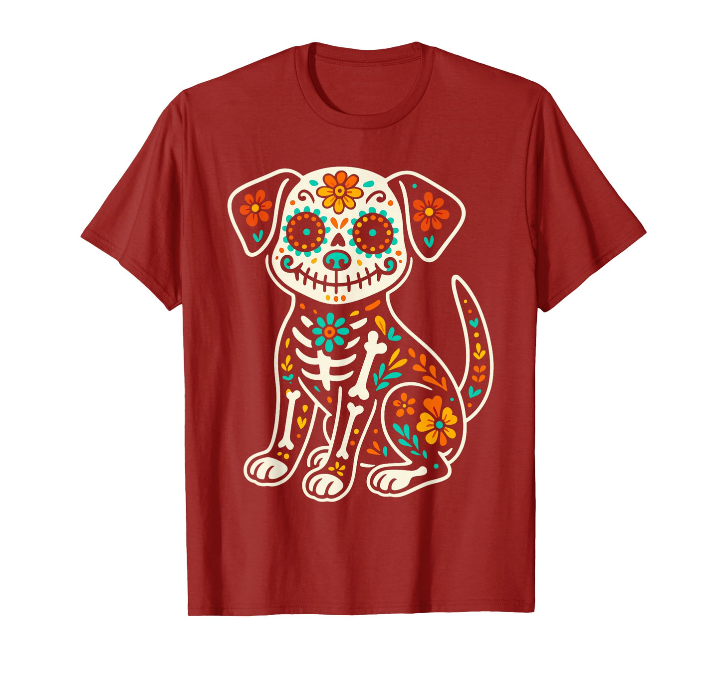 Dia De Los Muertos Dog Shirt Day of The Dog Dead Sugar Skull T-Shirt