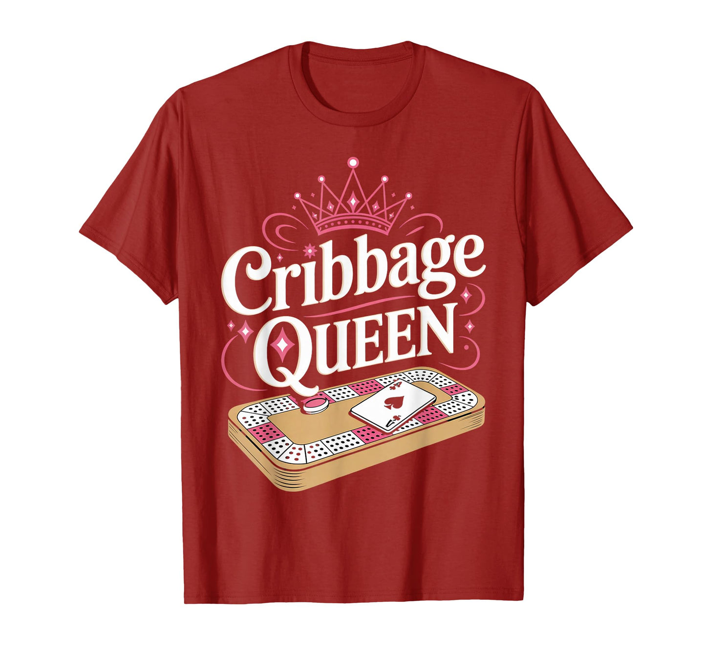 Cribbage Queen Skunked Peg Card Game Board Game Cribbage T-Shirt