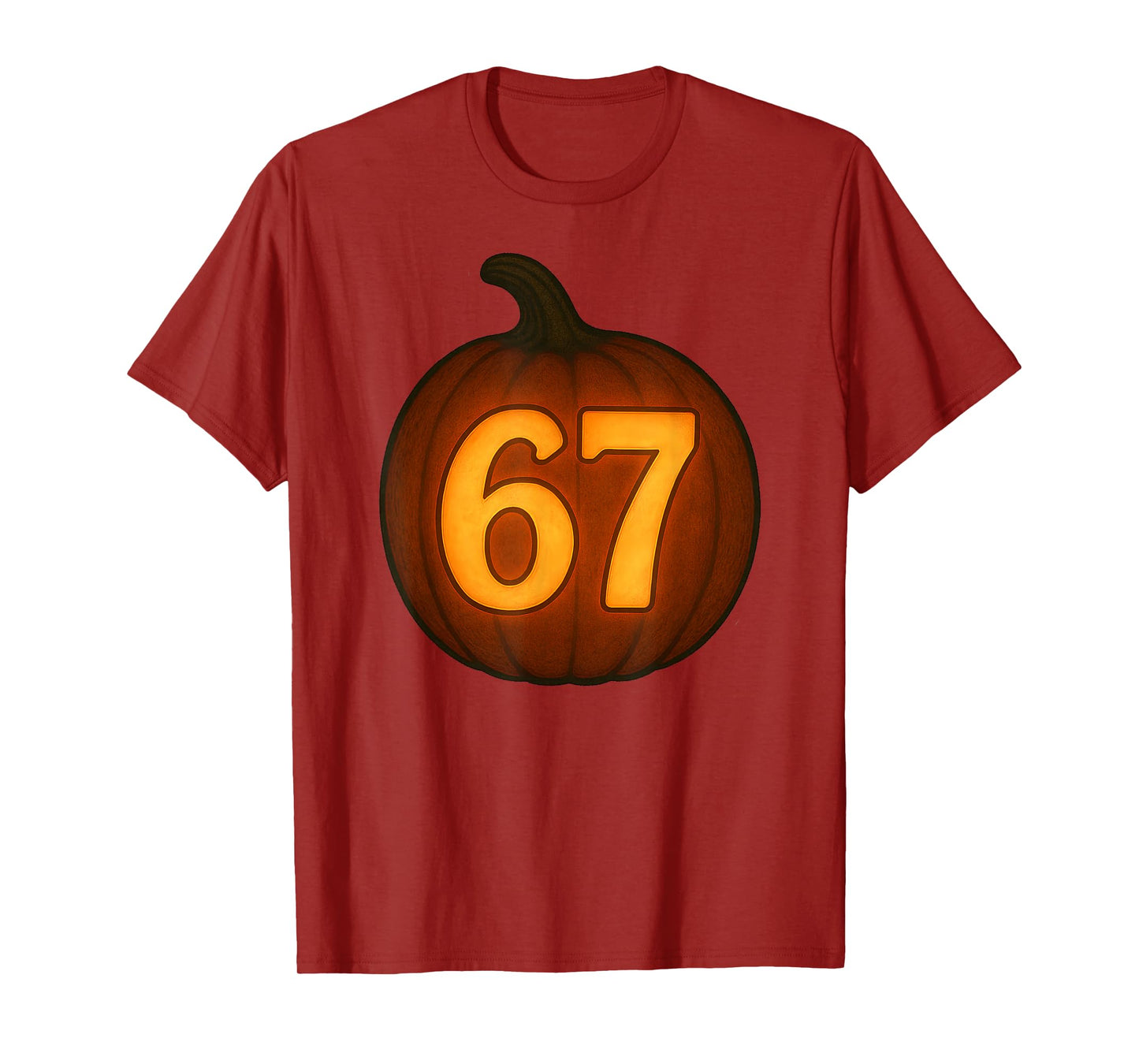 Six Seven Pumpkin 6 7 Glowing Halloween Jack-o’-Lantern T-Shirt