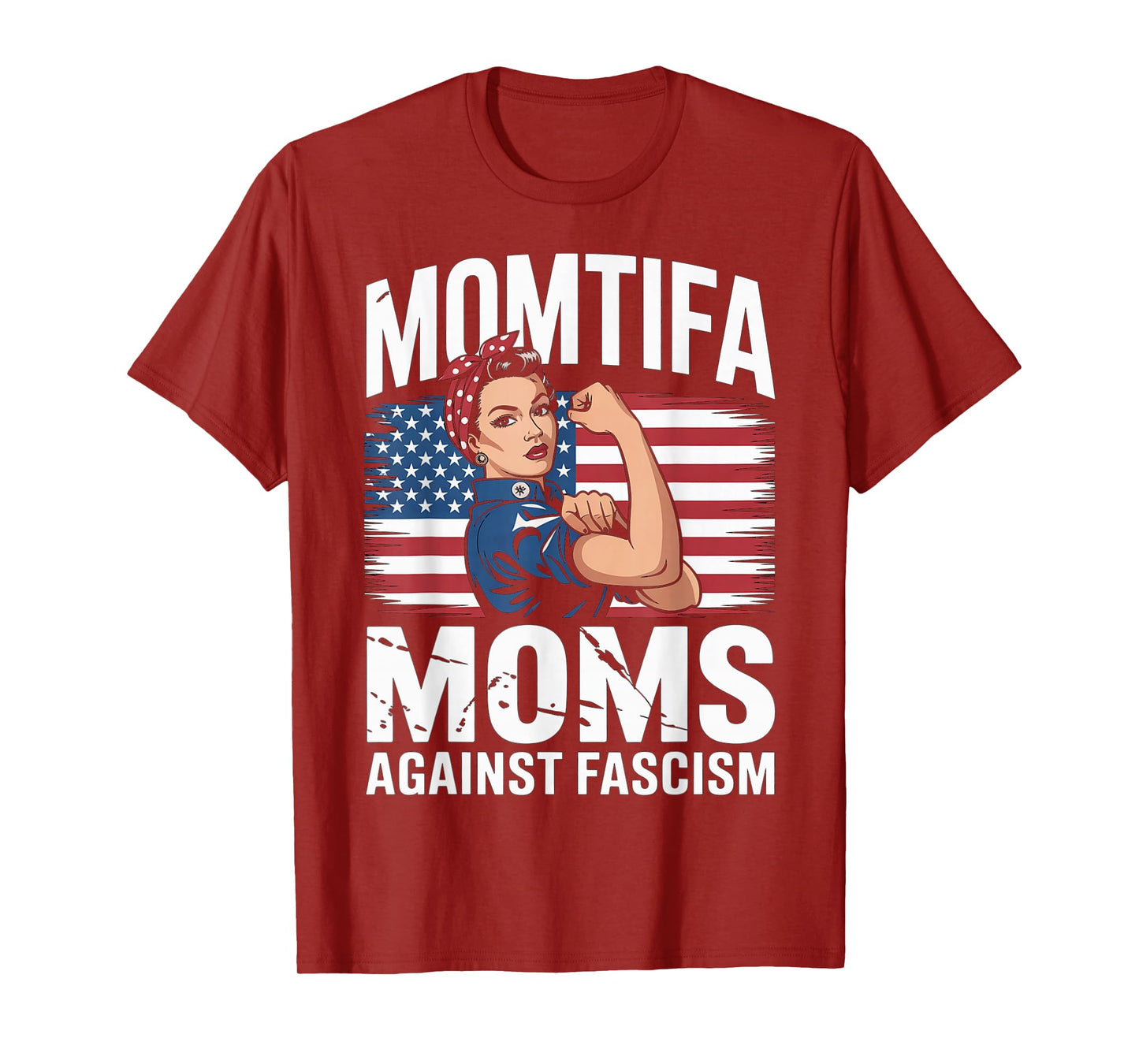 Momtifa Mom Against Fascism Flag Resist No Kings Mum Mama T-Shirt