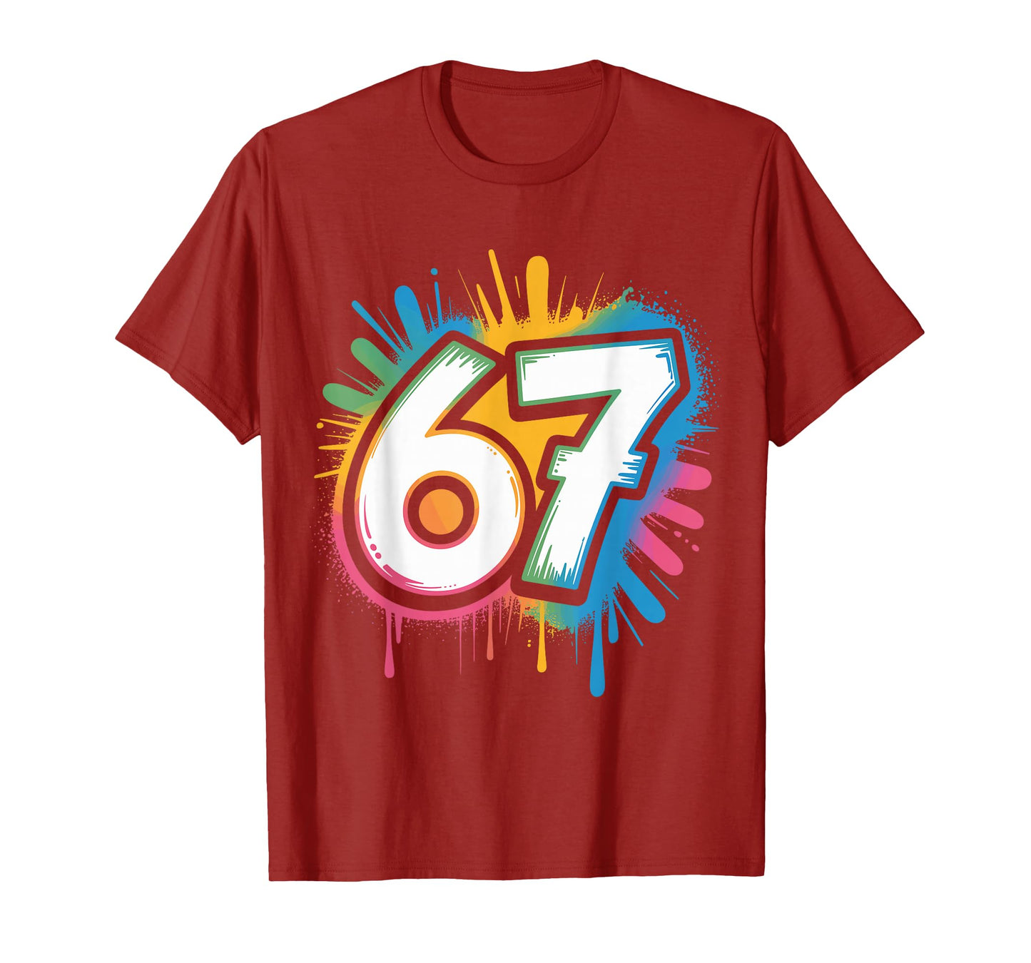 67 Meme Six Seven 6 7 Funny Brainrot Rizz Gen Alpha T-Shirt