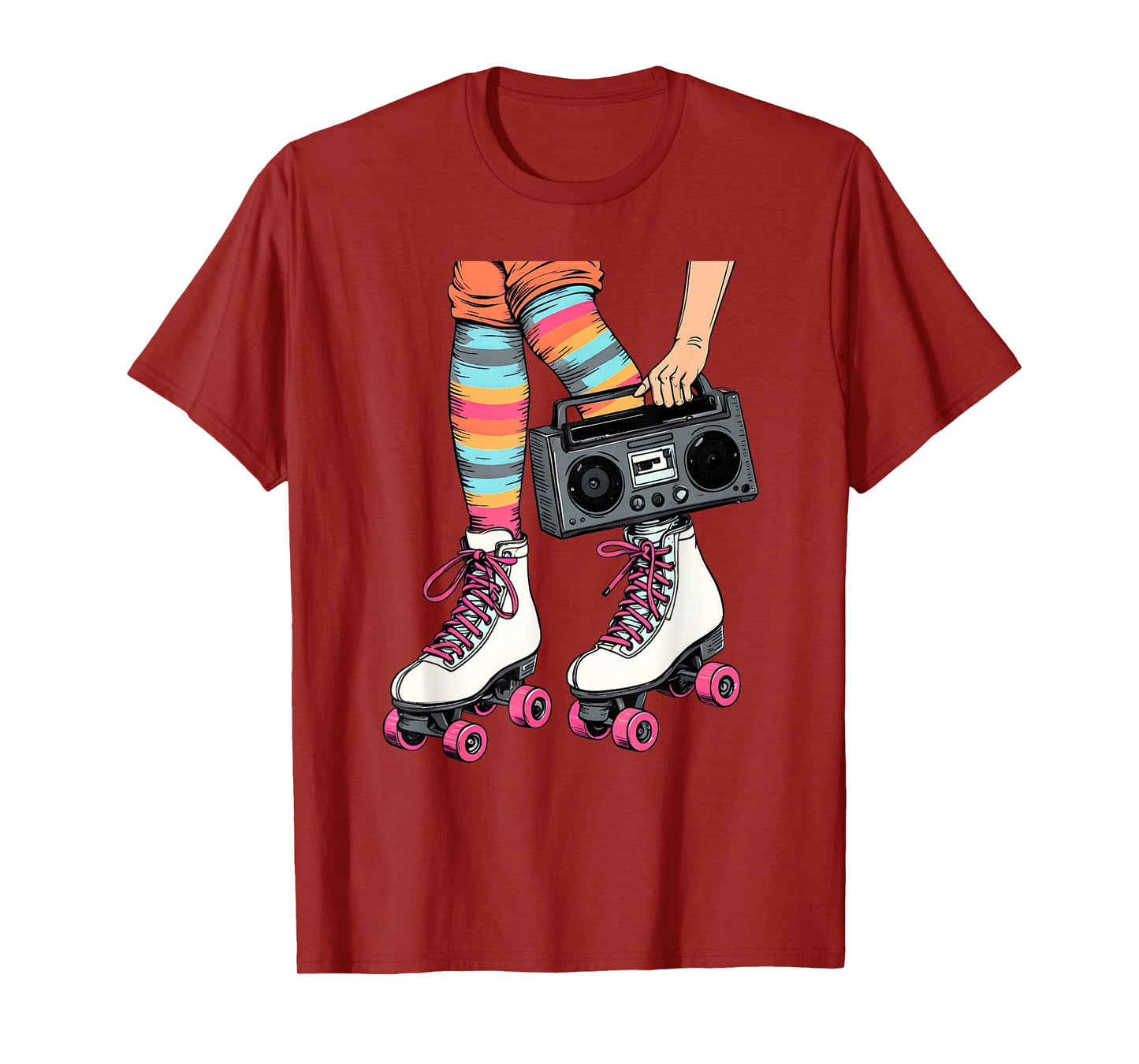 Retro Rollerskates Boombox 80's 90's Girls Vibes Fun Memory T-Shirt