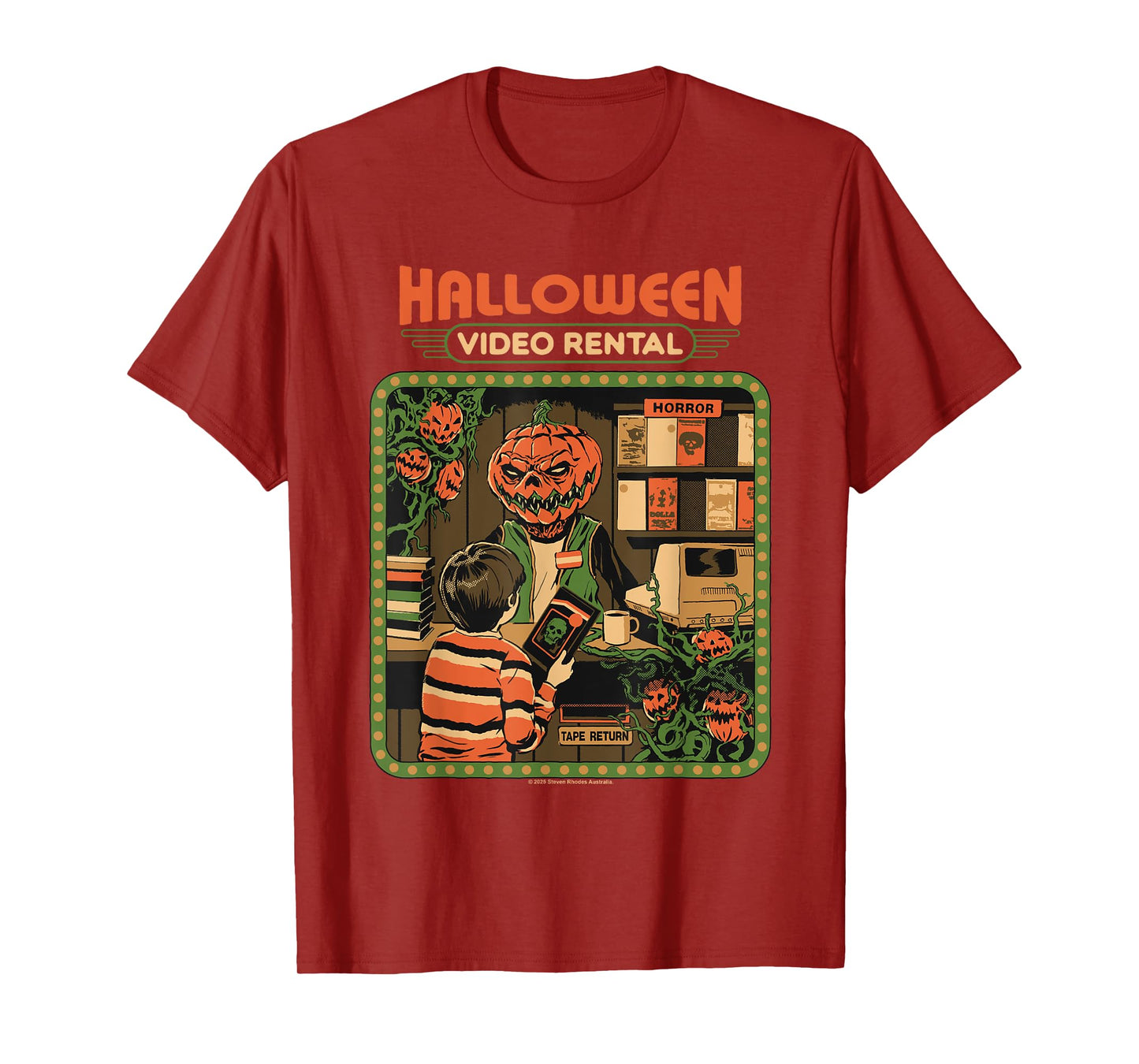 Video Rental Halloween Sarcastic Vintage Funny Adult Humor T-Shirt