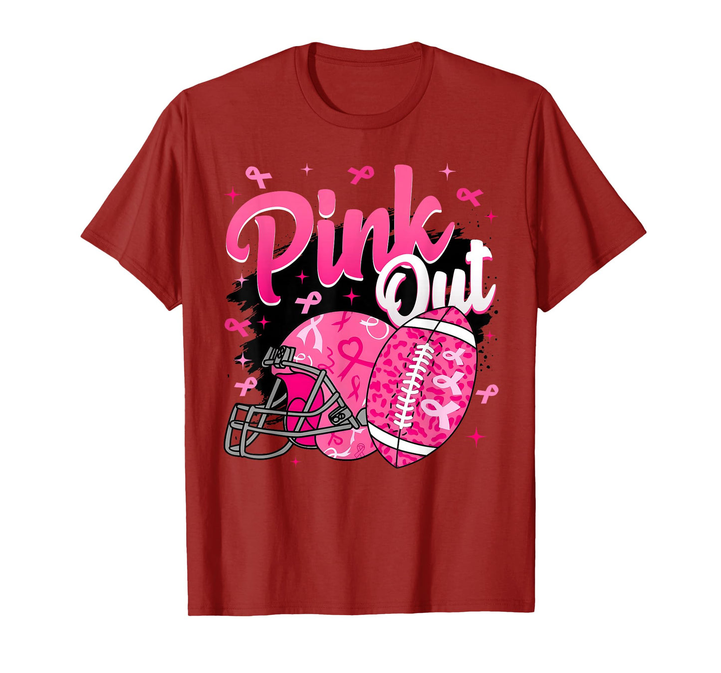 Football Pink Out Team Breast Cancer Awareness Month Women T-Shirt