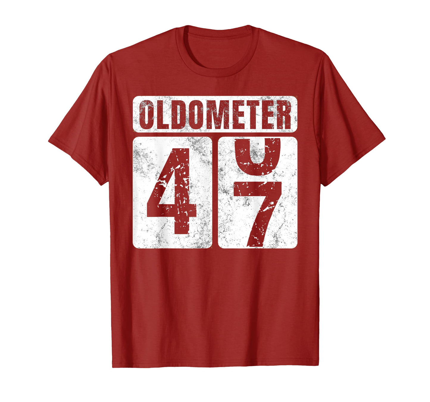 Oldometer 47 Shirt Vintage Funny 47th Birthday Gift Idea T-Shirt