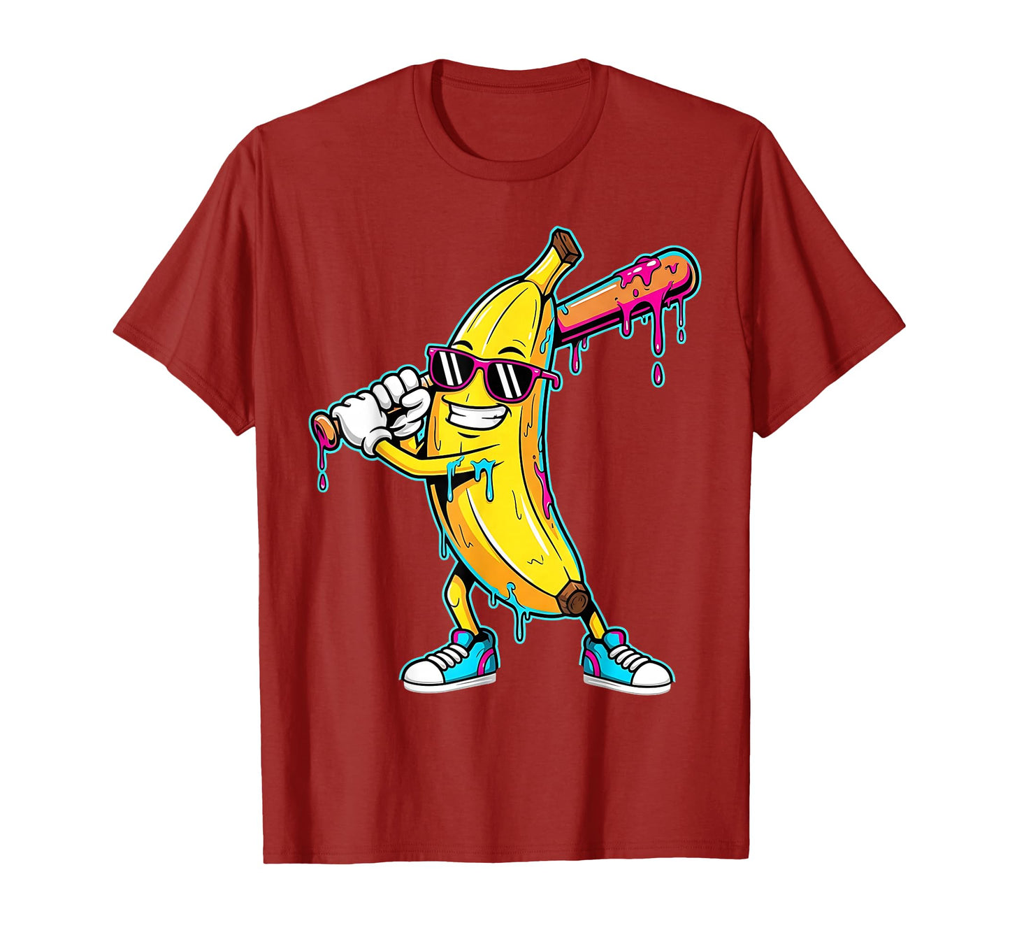 Banana Funny Baseball Drip Kids Youth Boys Girls T-Shirt