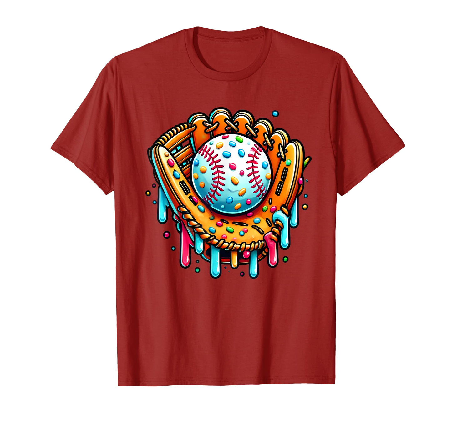 Ice Cream Drip Baseball Stuff Baseball Drip For Boys Graphic T-Shirt