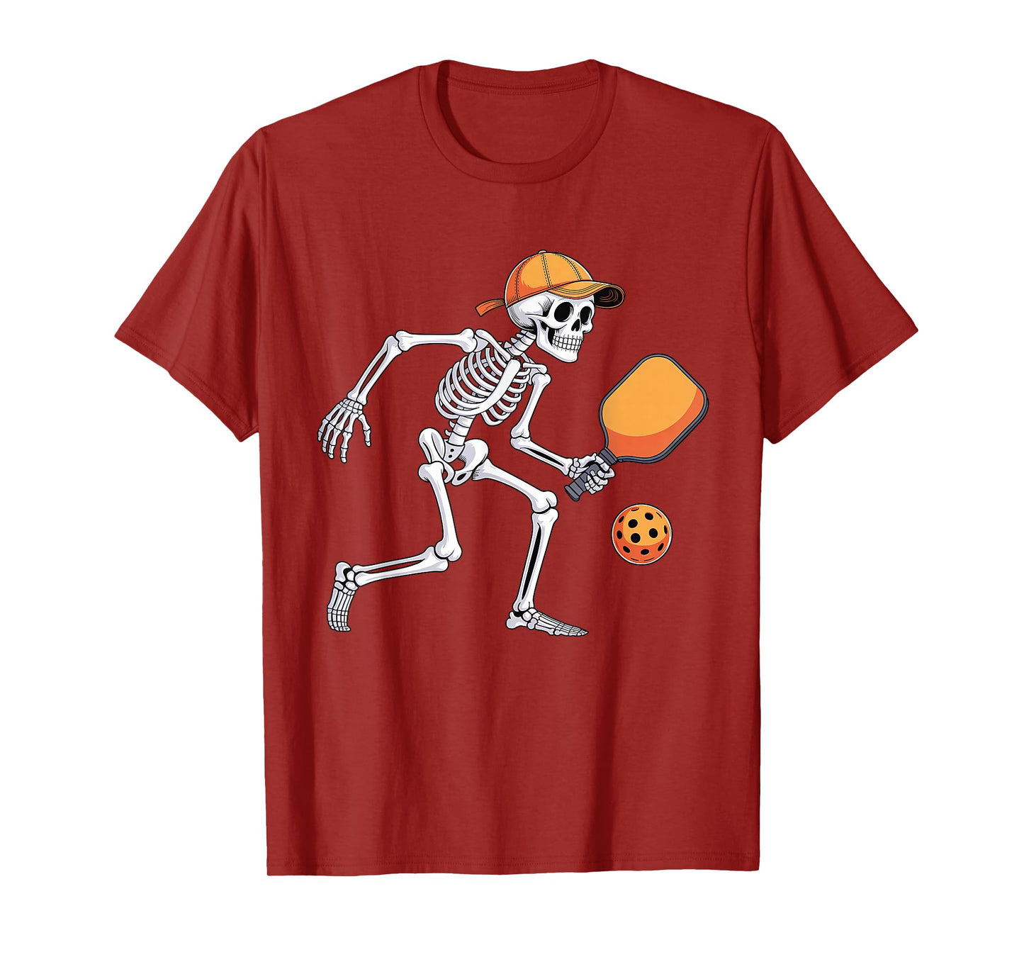Skeleton Play Pickleball Halloween Costume for Men Boys Kids T-Shirt