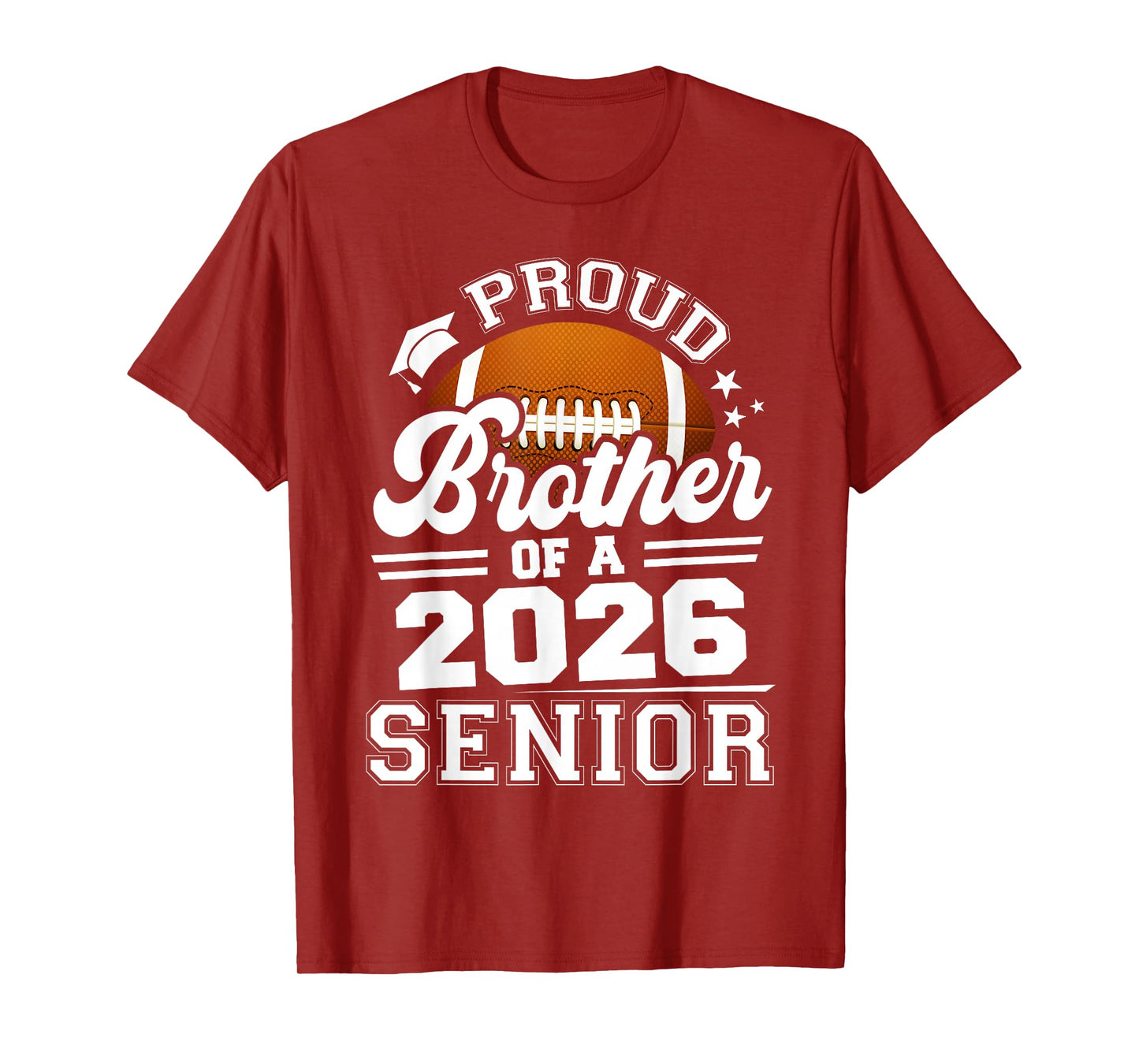 Proud Brother of A Football Senior 2026 Graduation T-Shirt