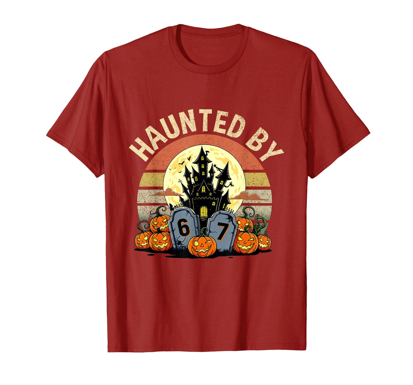 Six Seven Gen Alpha Z Halloween 6767 Funny Haunted by 67 T-Shirt
